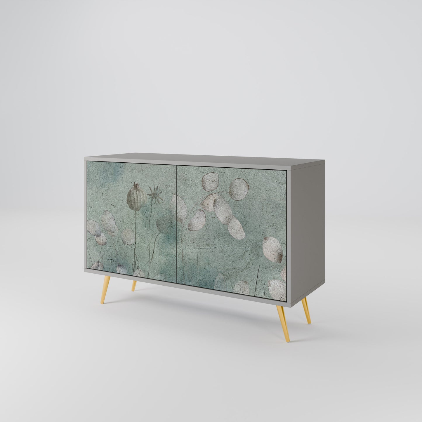 NIGHT LADY 2-Door Sideboard in Grey Finish