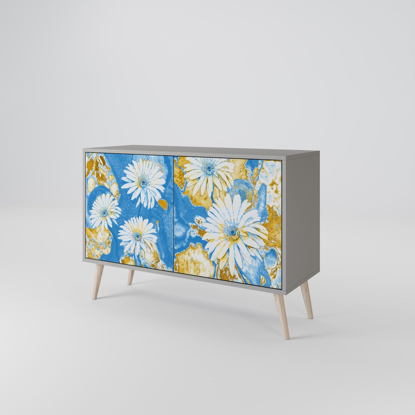 DAISY LUXE 2-Door Sideboard in Grey Finish