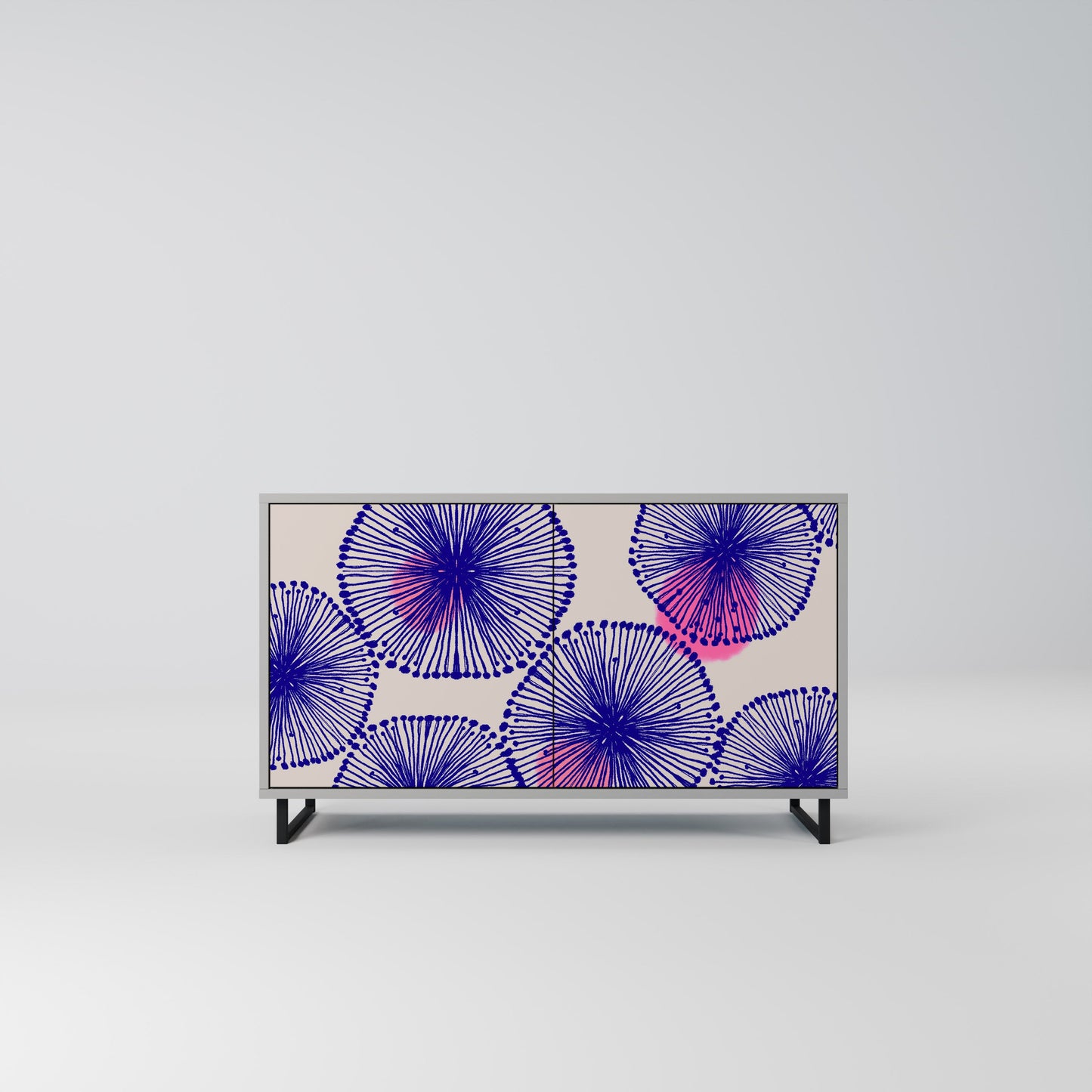 MAGIC NATURE 2-Door Sideboard in Grey Finish