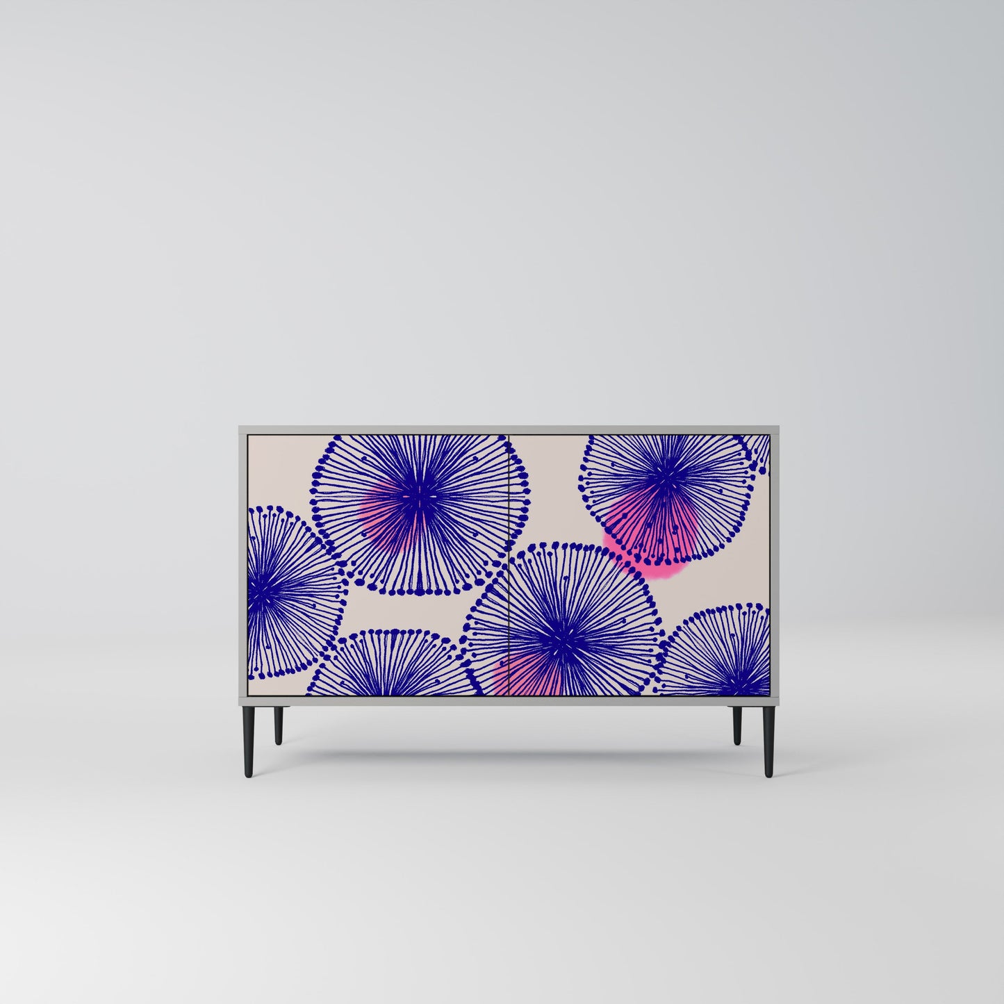 MAGIC NATURE 2-Door Sideboard in Grey Finish