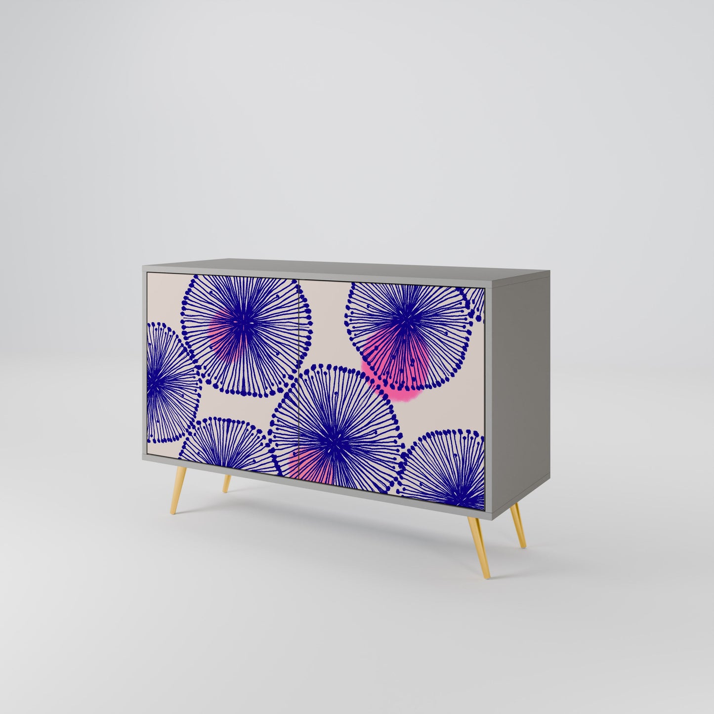 MAGIC NATURE 2-Door Sideboard in Grey Finish