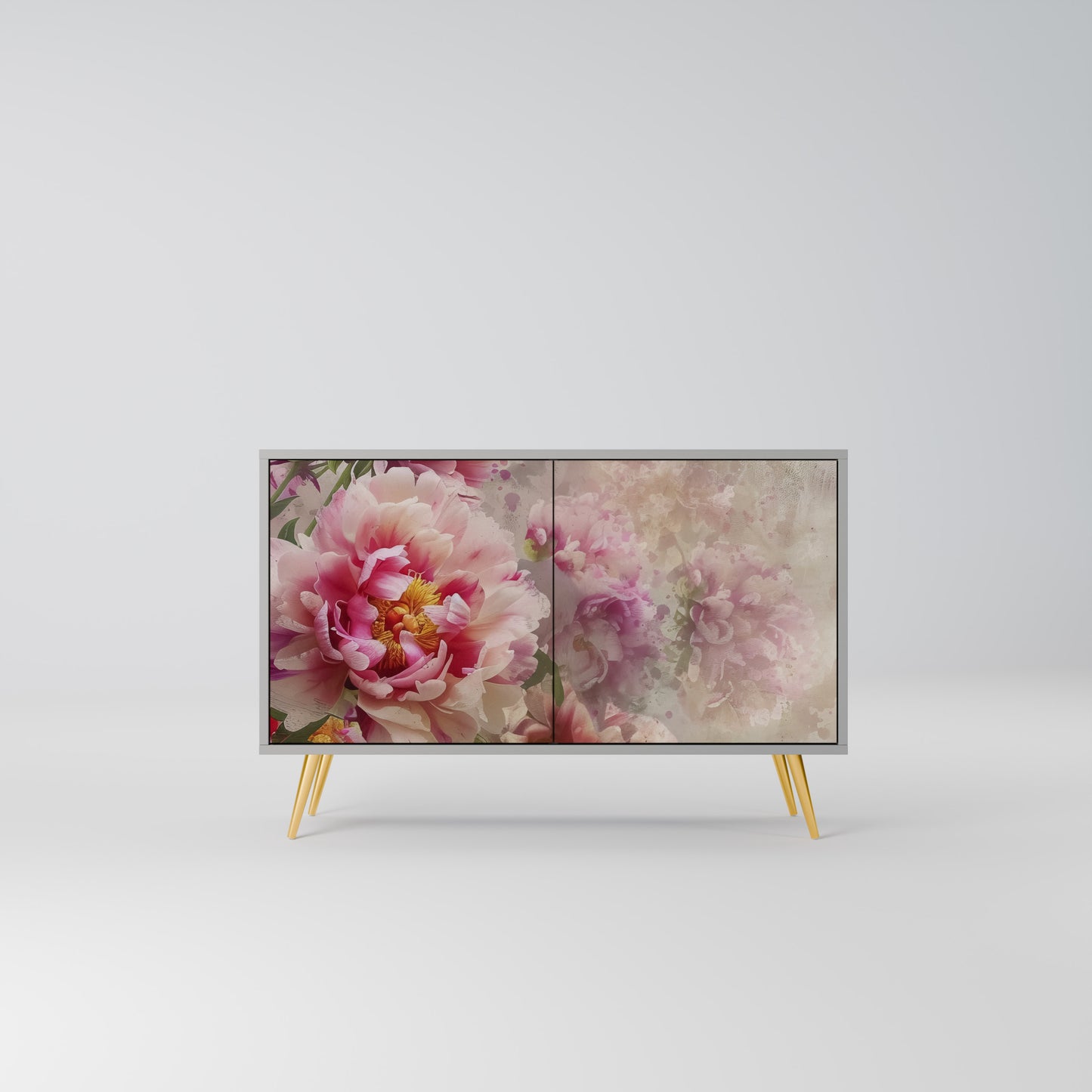 Credenza a 2 ante PEONY WHISPER in finitura grigia