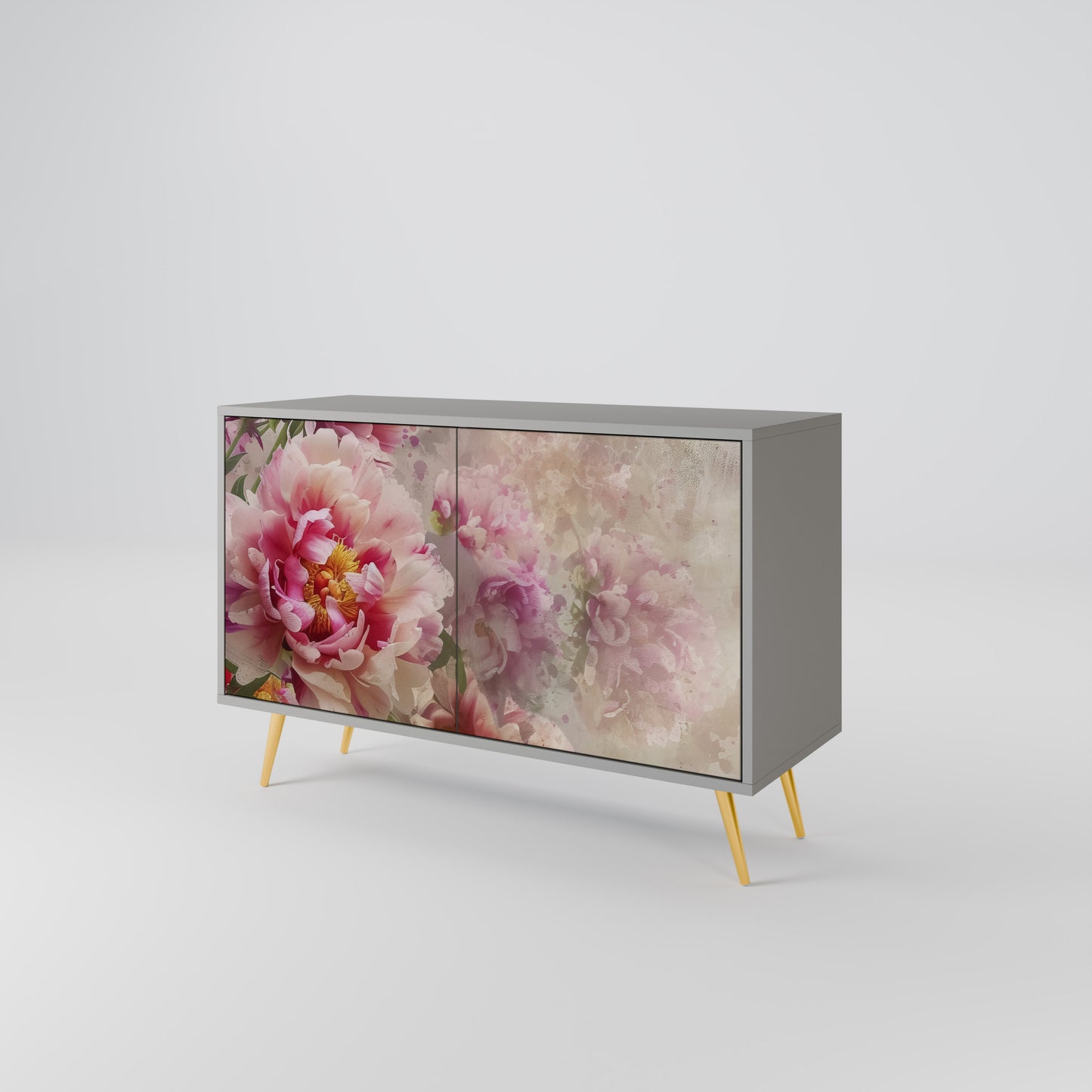 Credenza a 2 ante PEONY WHISPER in finitura grigia