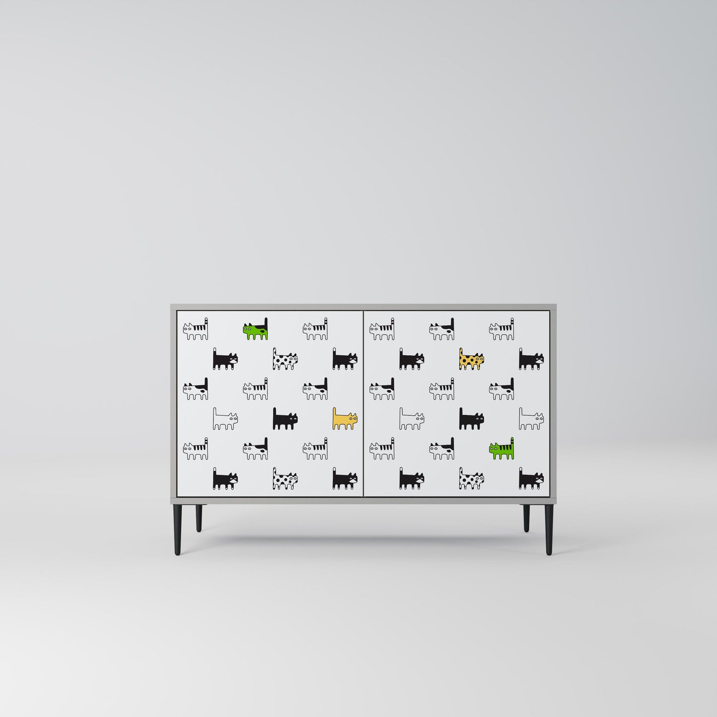 CATS COMPILATION 2-Door Sideboard in Grey Finish