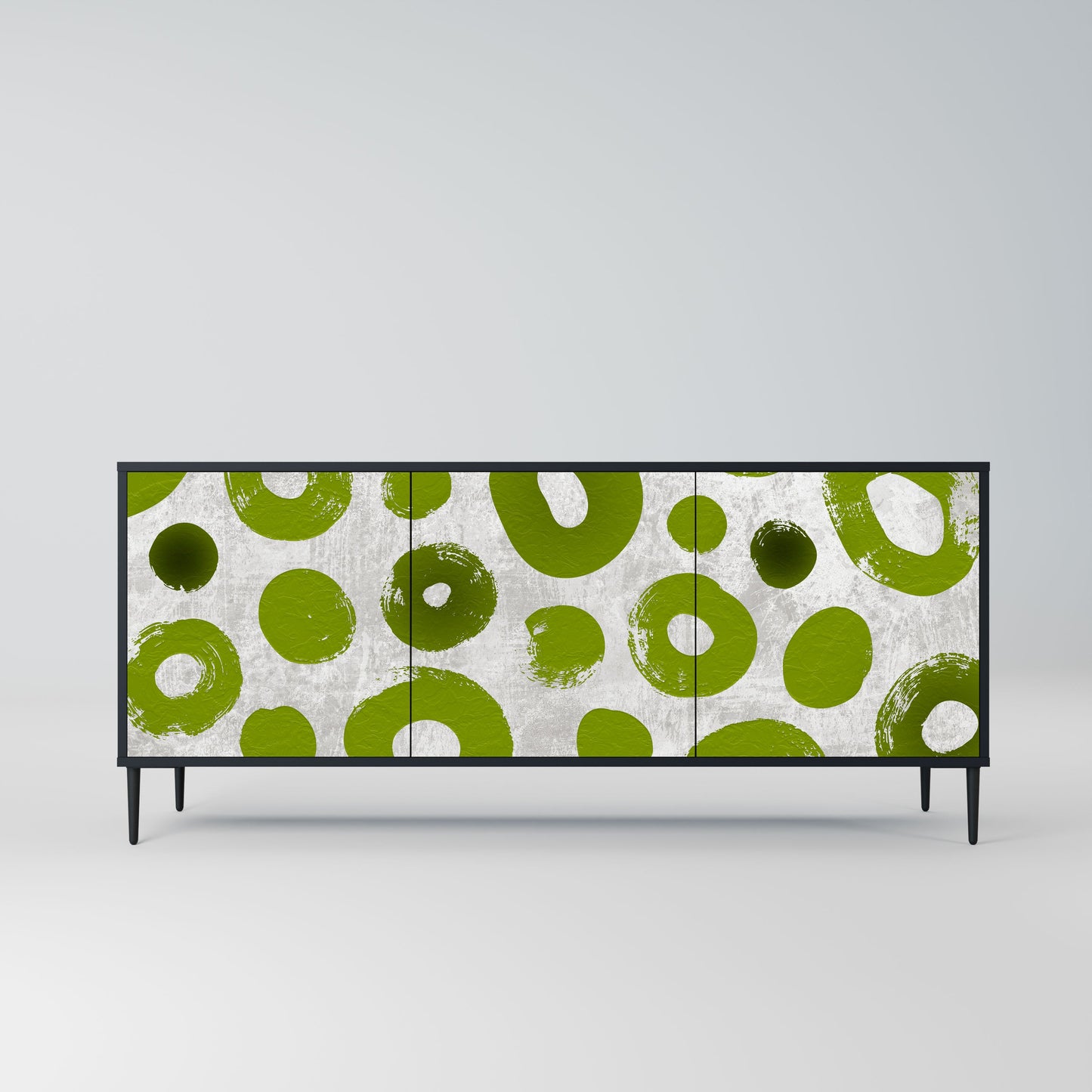 Credenza a 3 ante GREEN RHAPSODY in finitura nera