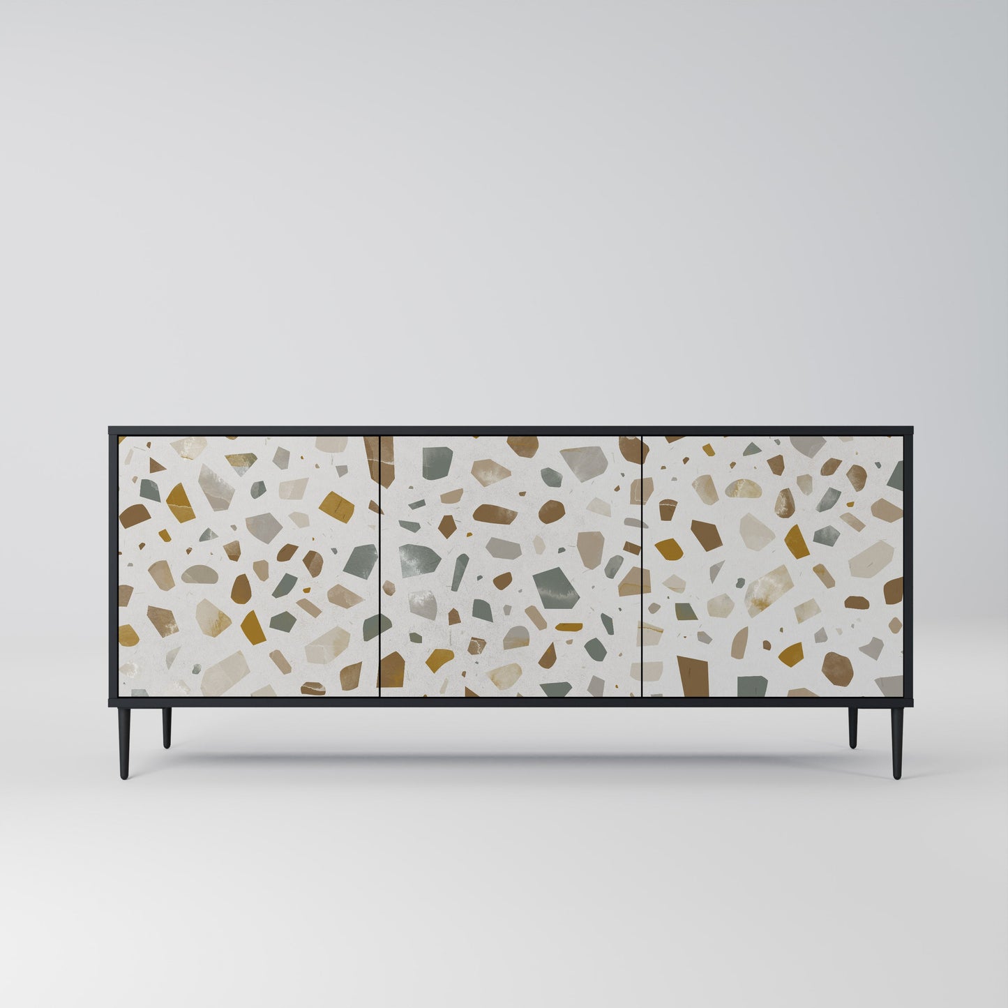 Credenza a 3 ante PIECES OF TOMORROW in finitura nera