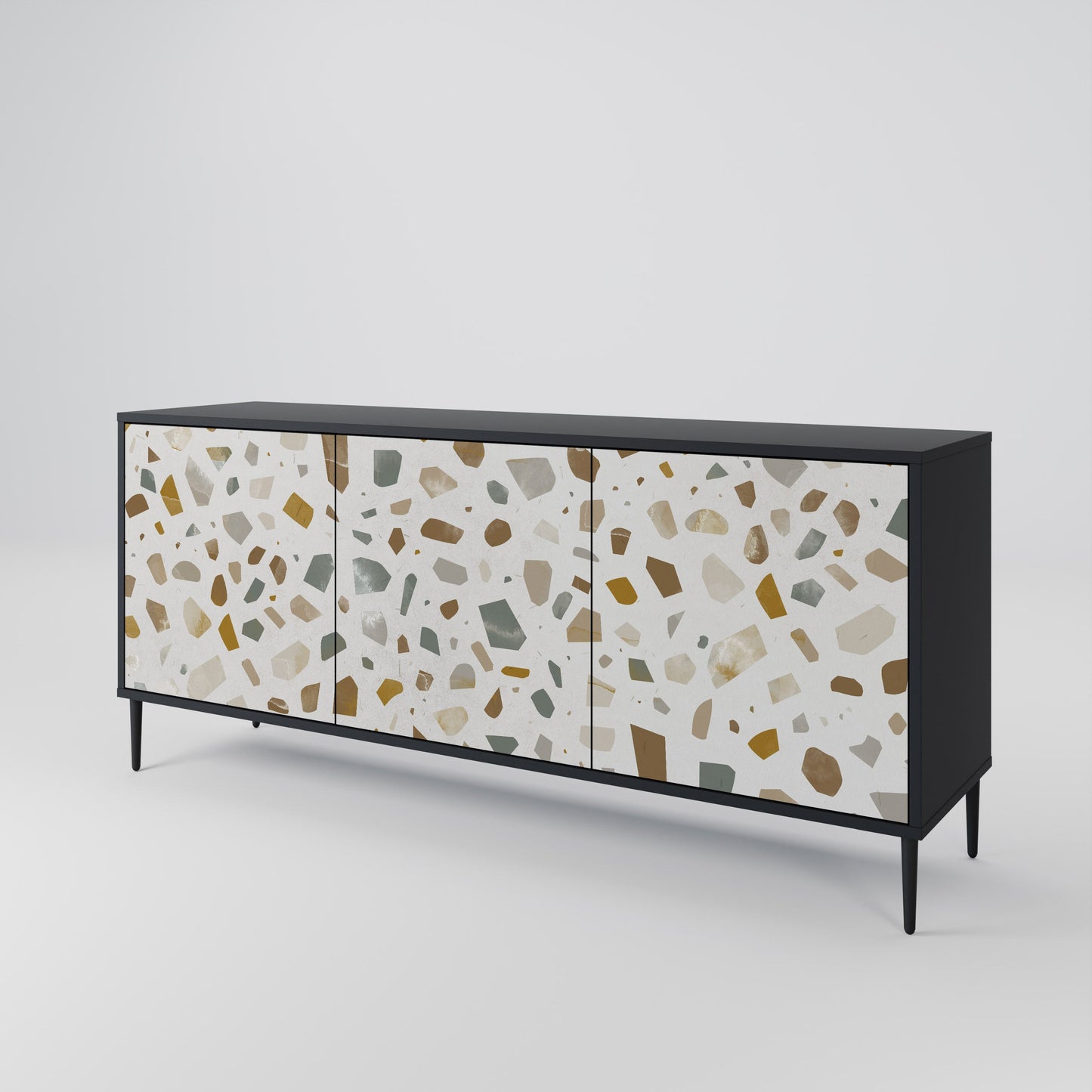 Credenza a 3 ante PIECES OF TOMORROW in finitura nera