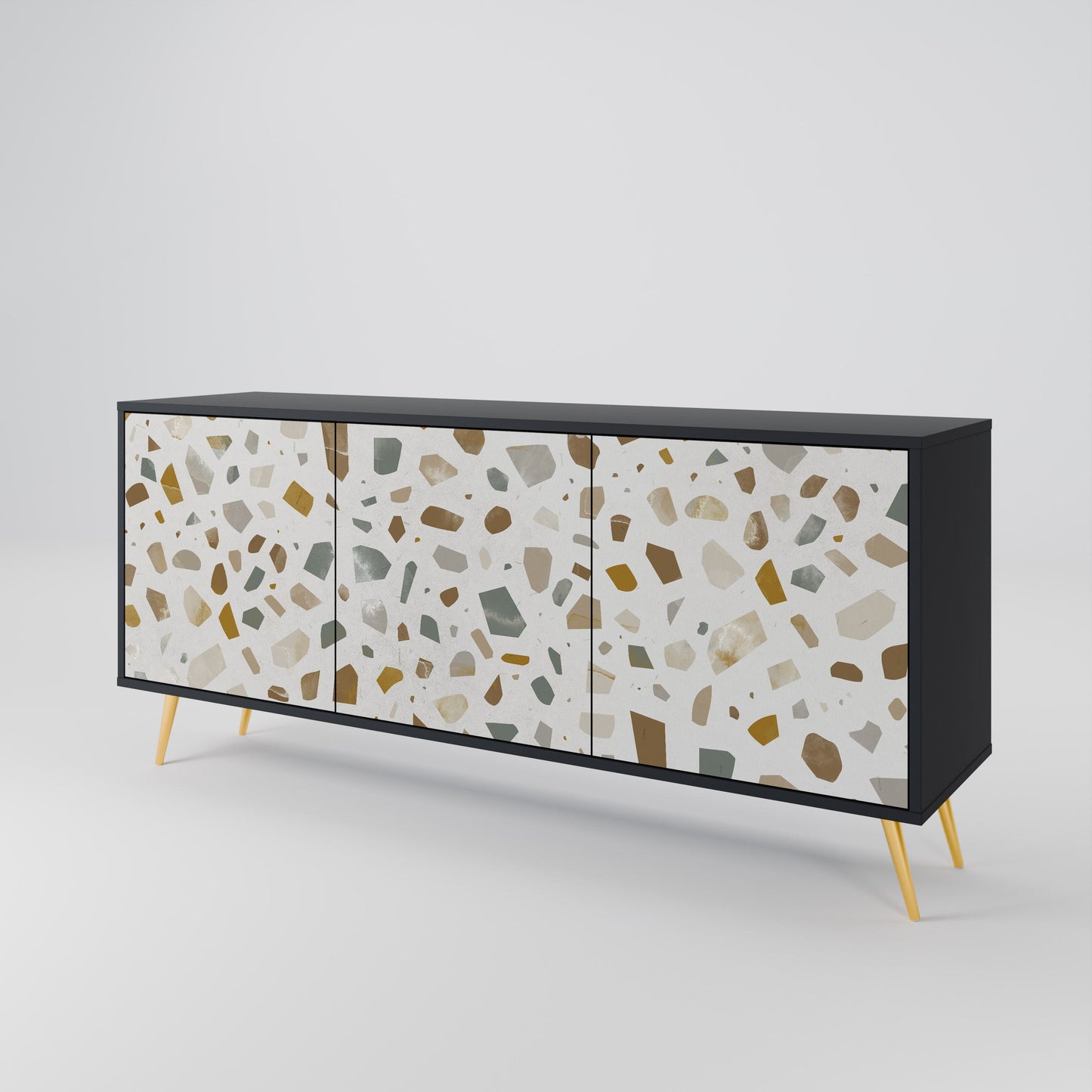 Credenza a 3 ante PIECES OF TOMORROW in finitura nera