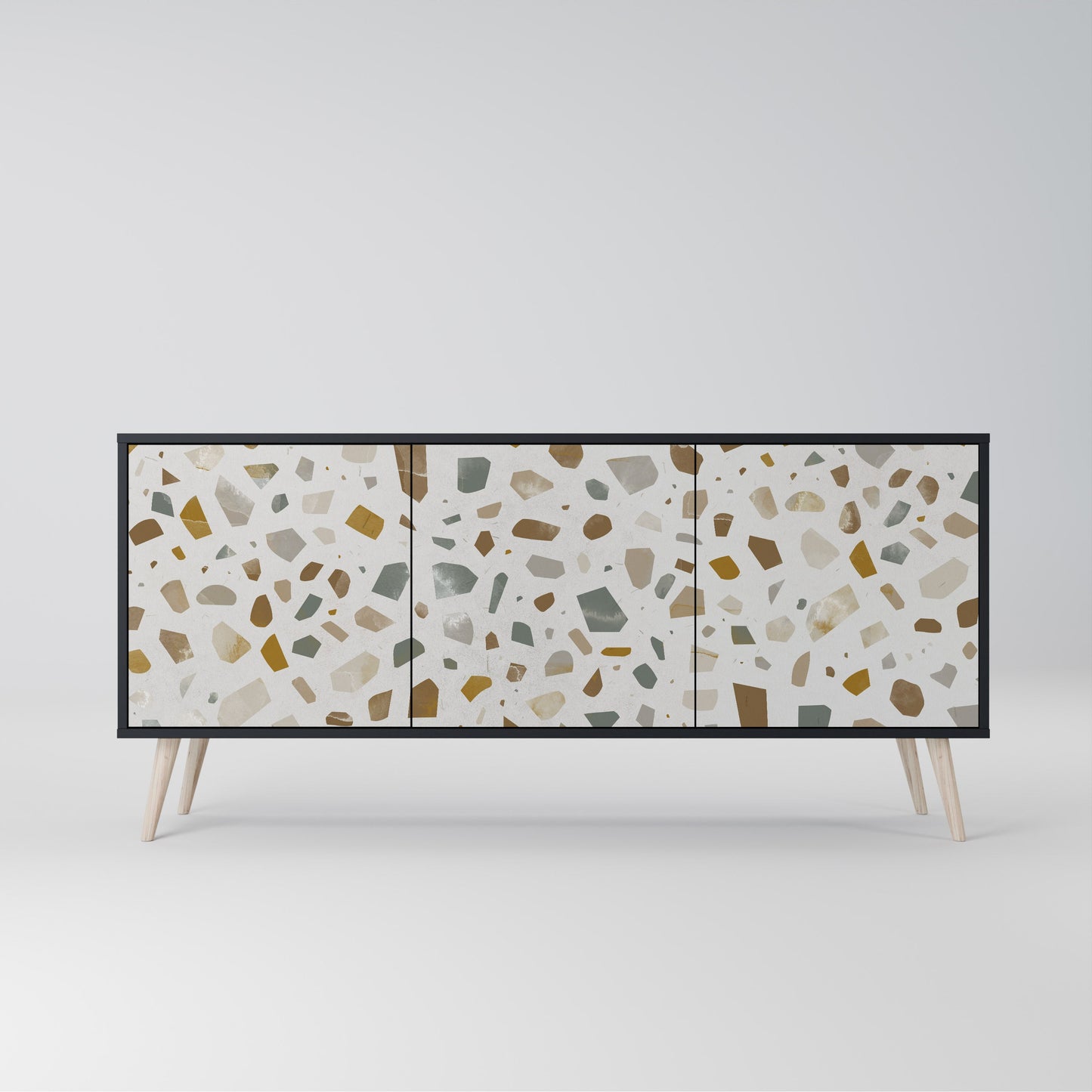 Credenza a 3 ante PIECES OF TOMORROW in finitura nera