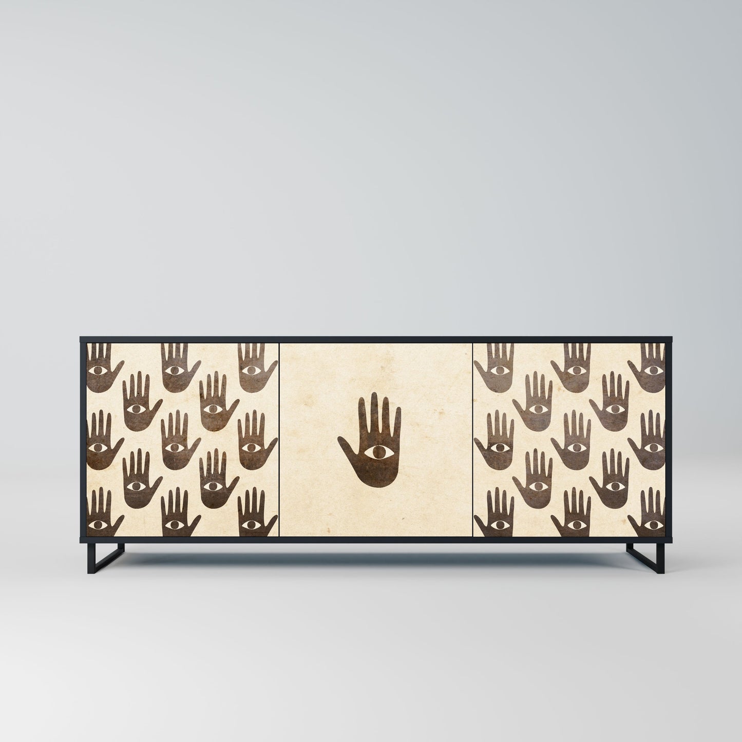VEDI ALTRO Credenza a 3 ante in finitura nera