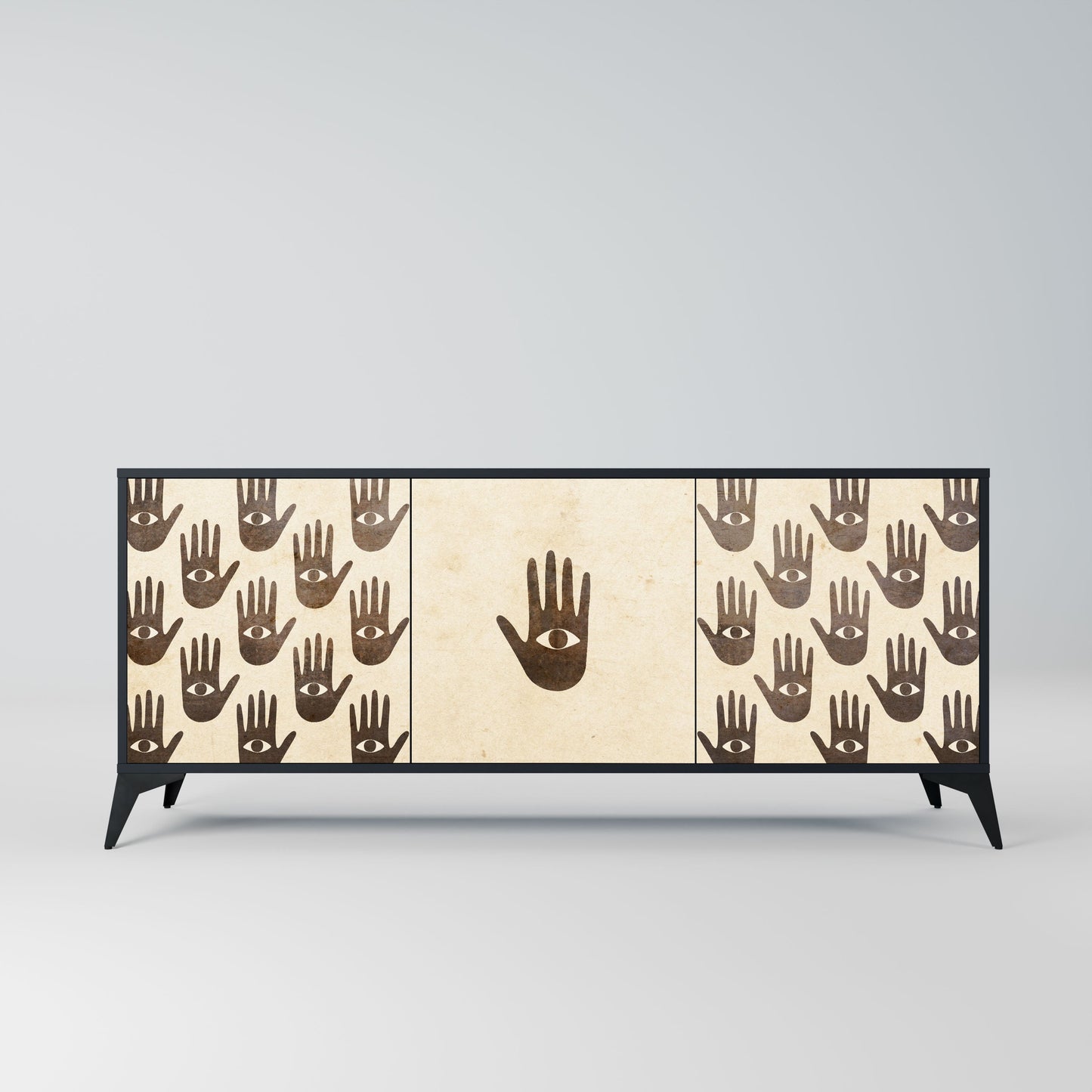 VEDI ALTRO Credenza a 3 ante in finitura nera
