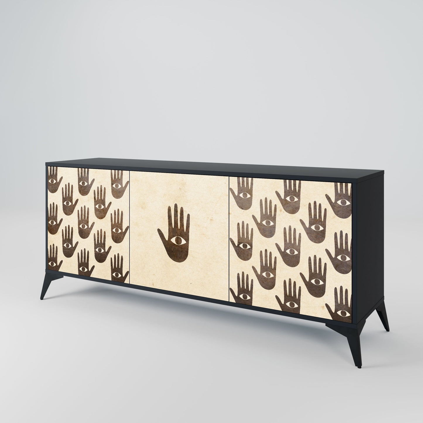 VEDI ALTRO Credenza a 3 ante in finitura nera