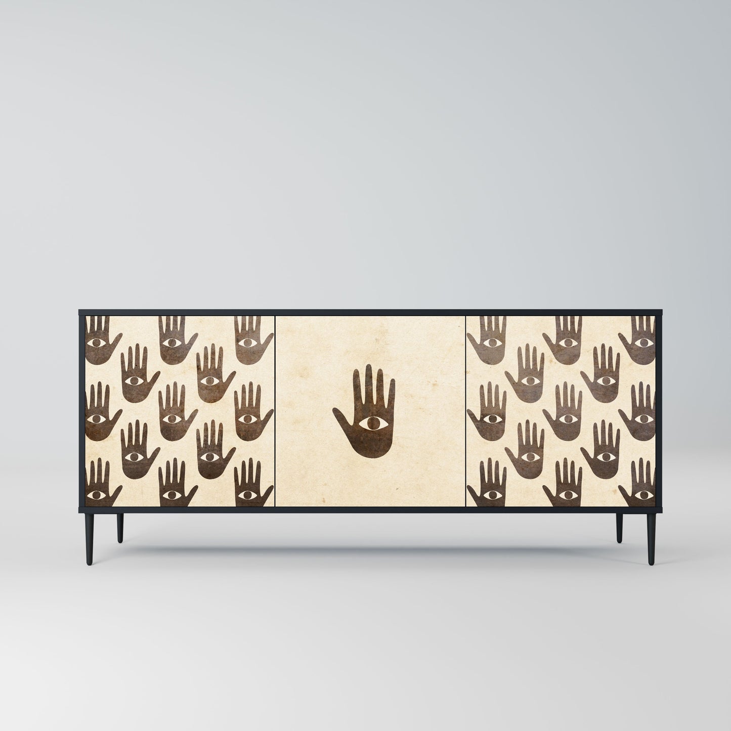VEDI ALTRO Credenza a 3 ante in finitura nera