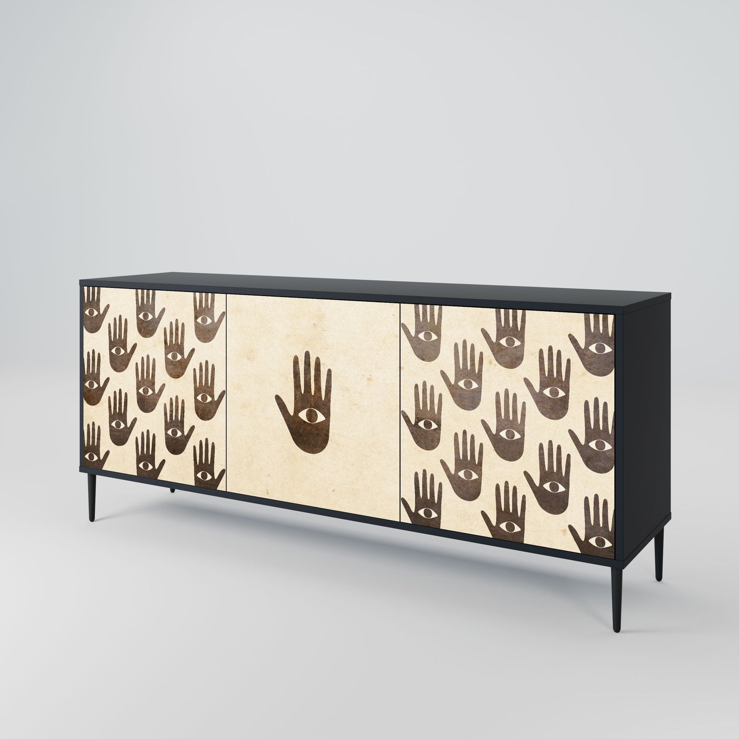 VEDI ALTRO Credenza a 3 ante in finitura nera
