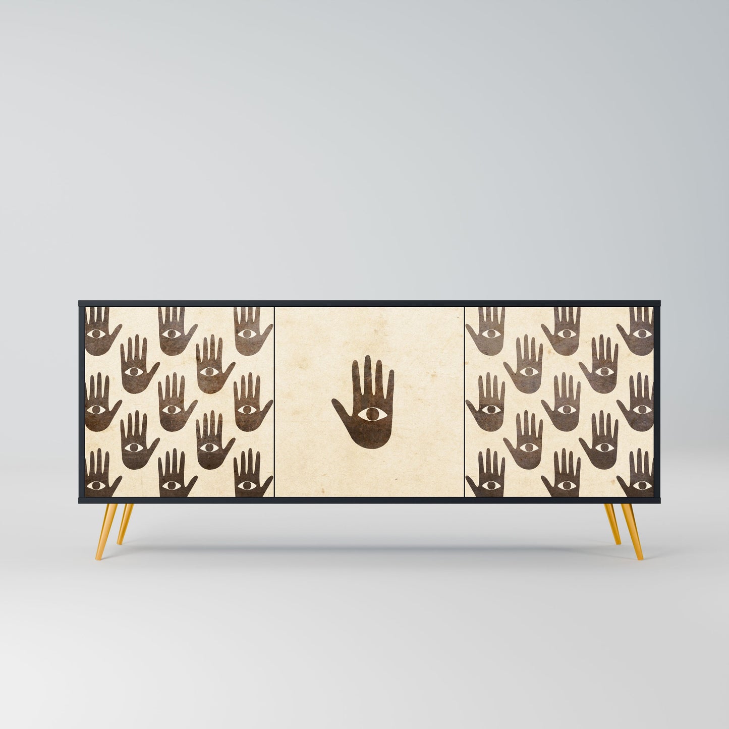 VEDI ALTRO Credenza a 3 ante in finitura nera