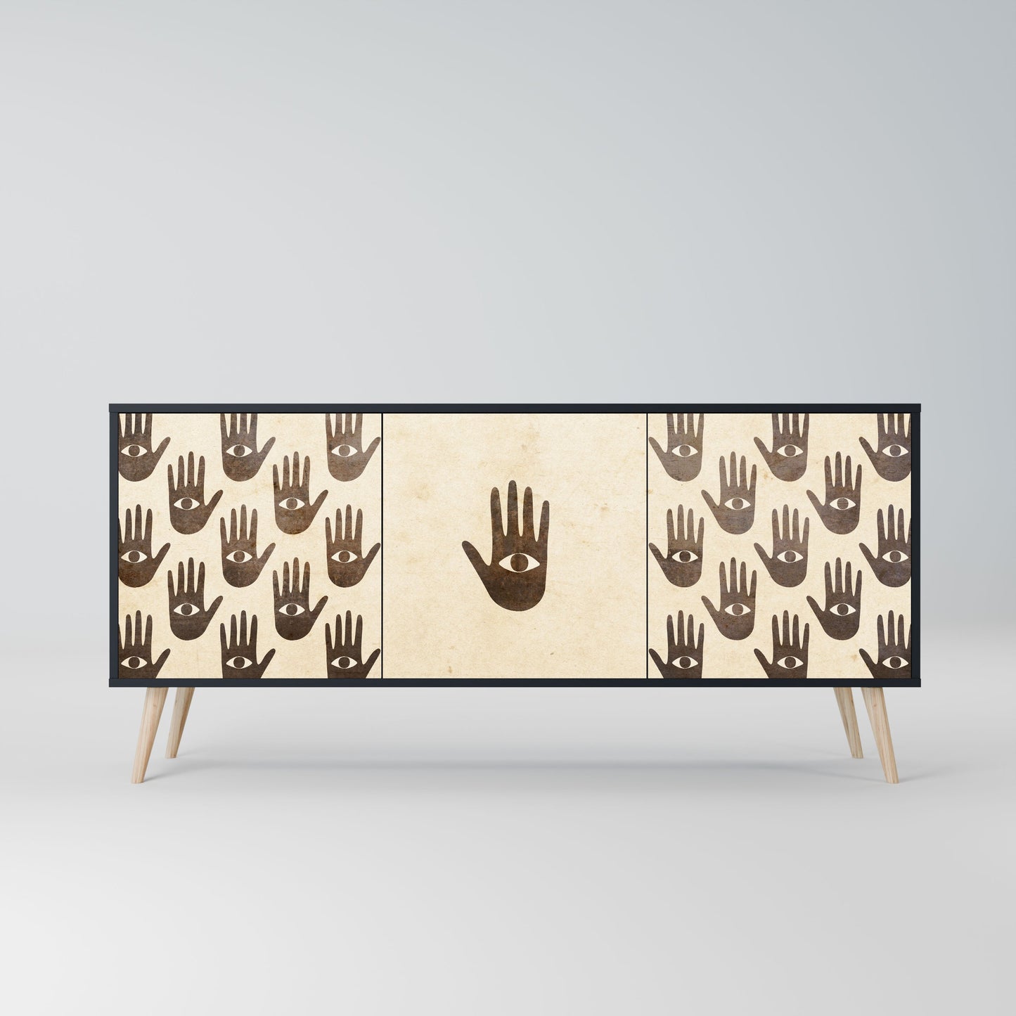 VEDI ALTRO Credenza a 3 ante in finitura nera