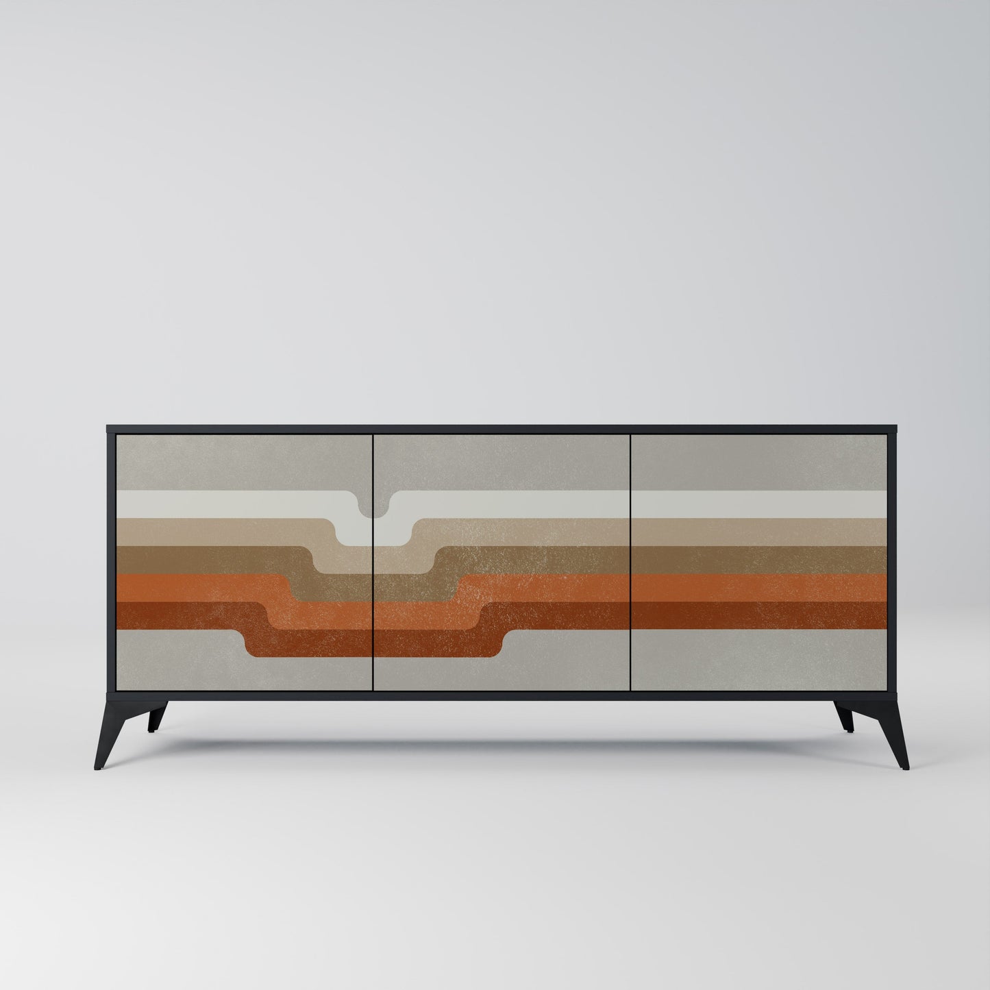 Credenza a 3 ante PECULIAR TRAIL in finitura nera