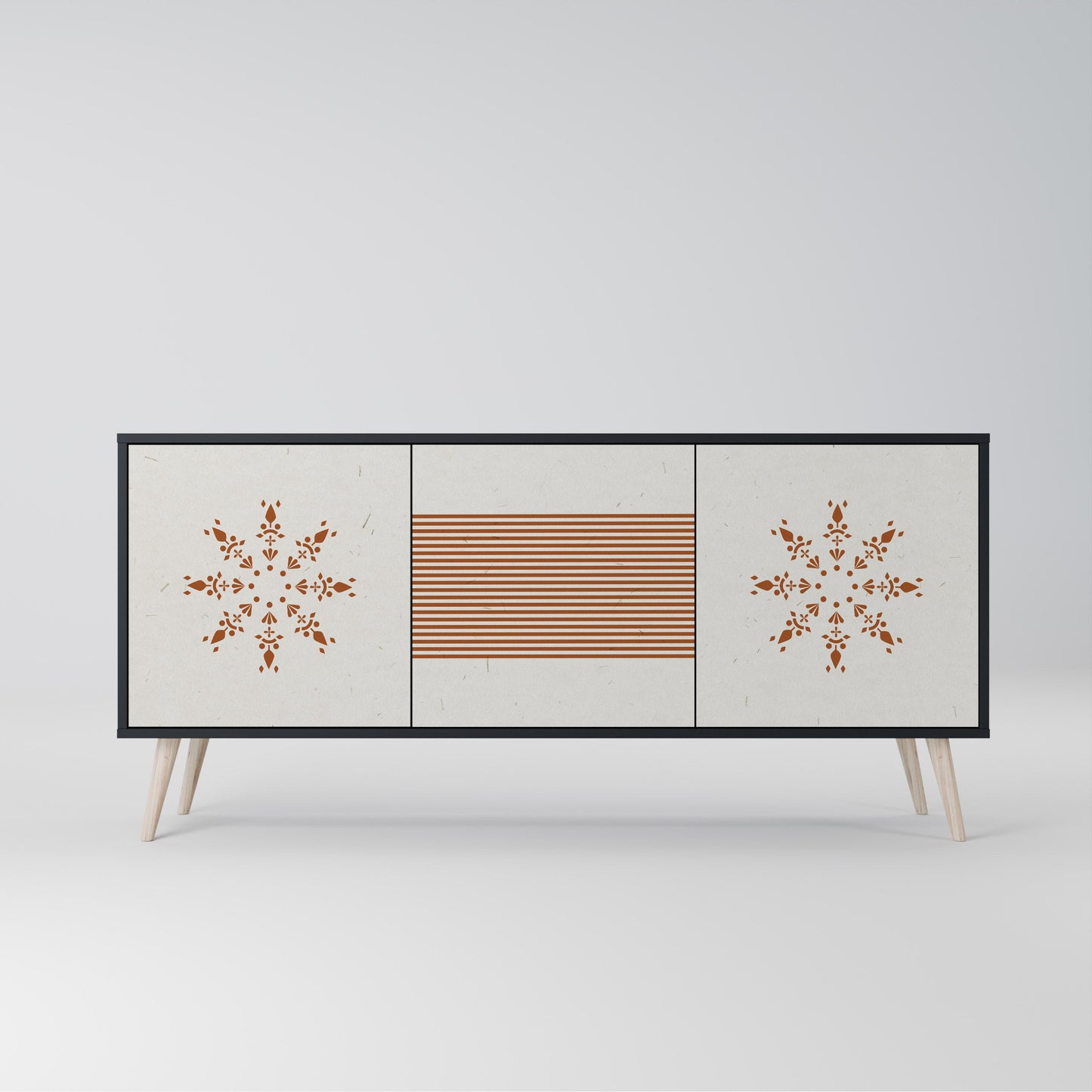 Credenza DAILY HARMONY a 3 ante in finitura nera