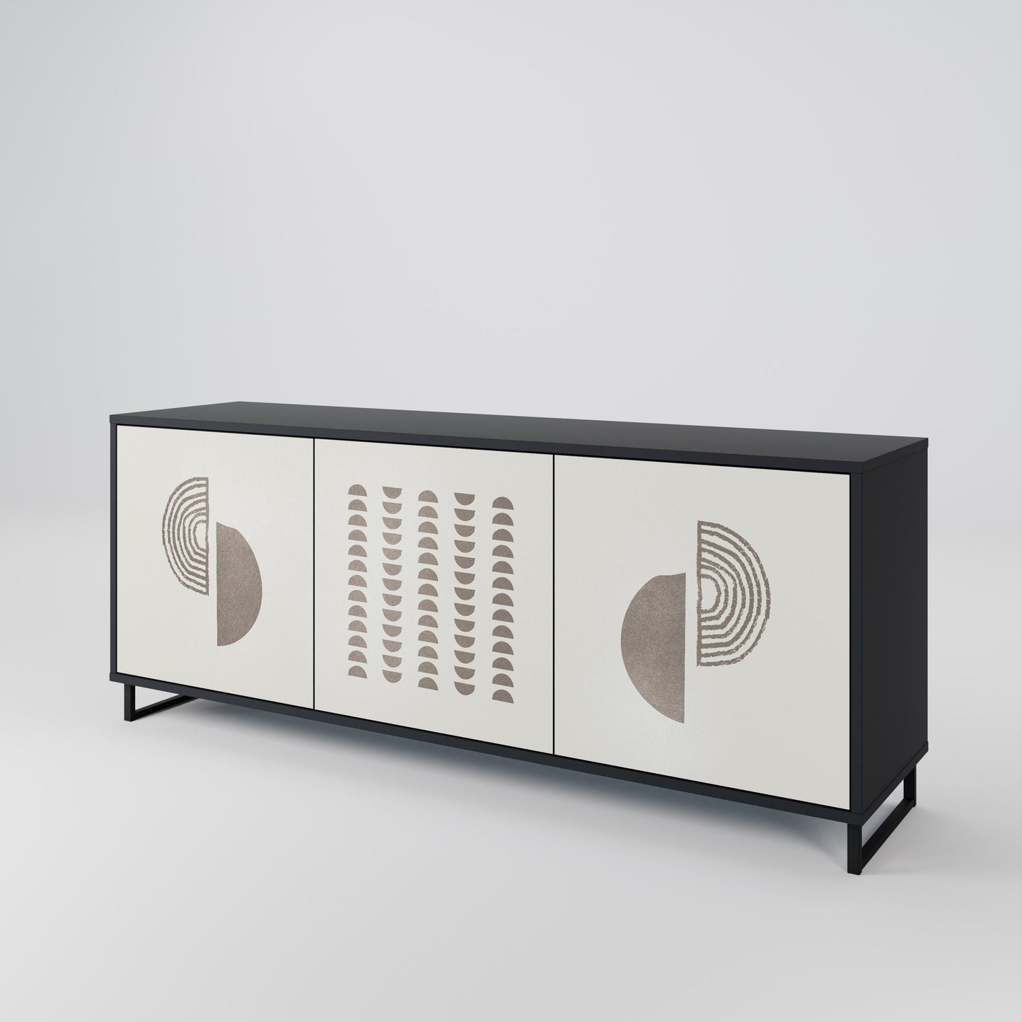 Credenza HARMONY ESSENCE a 3 ante in finitura nera