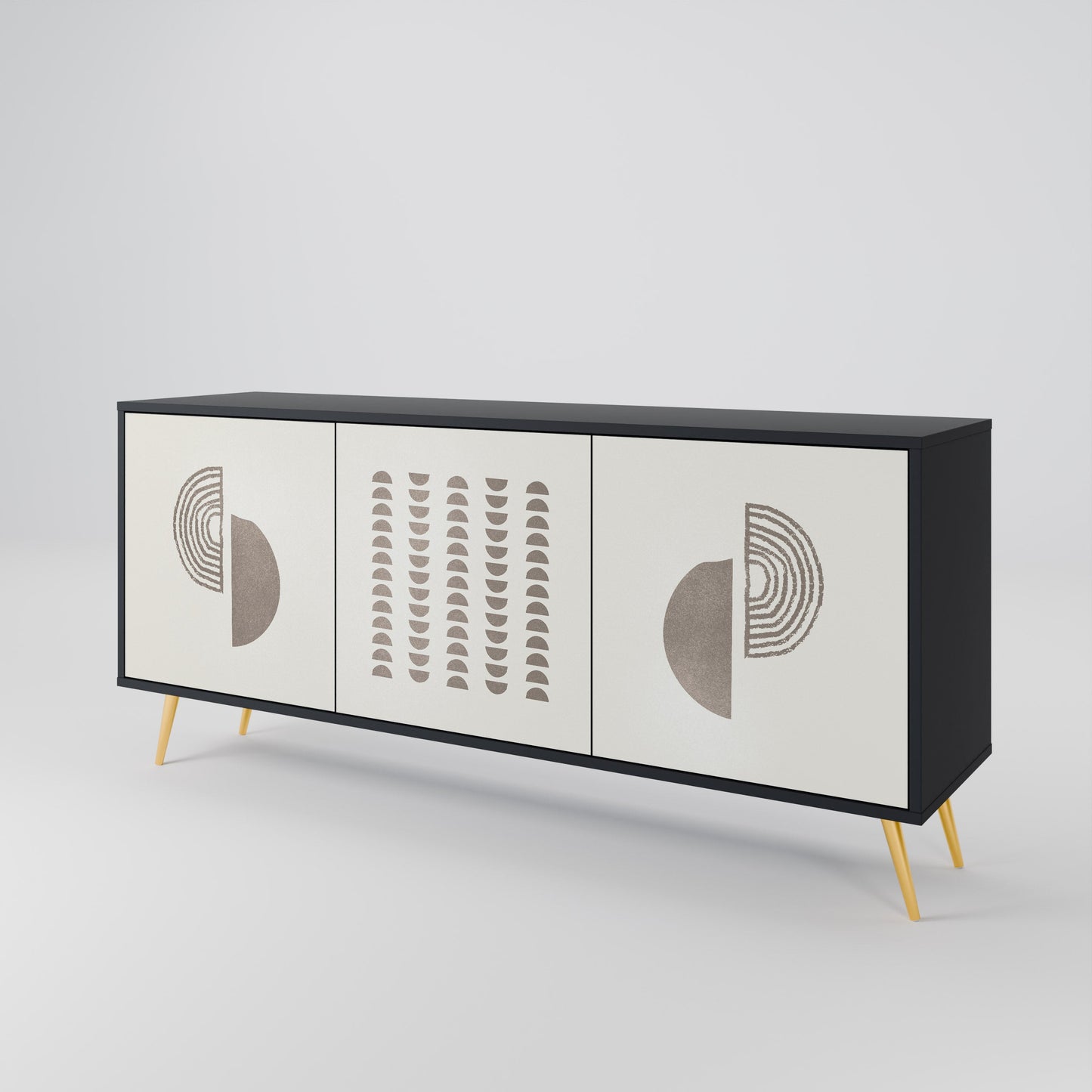Credenza HARMONY ESSENCE a 3 ante in finitura nera