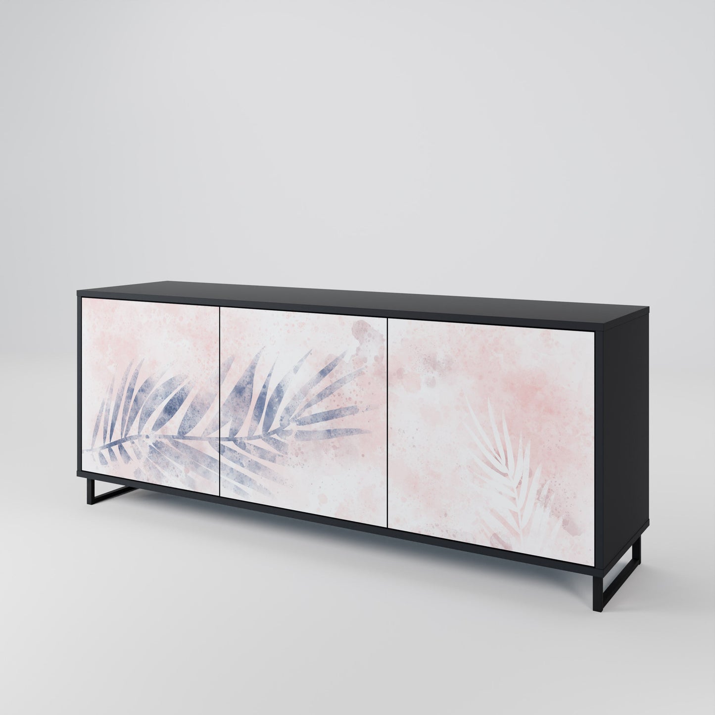 Credenza TIMELESS FLOAT a 3 ante in finitura nera