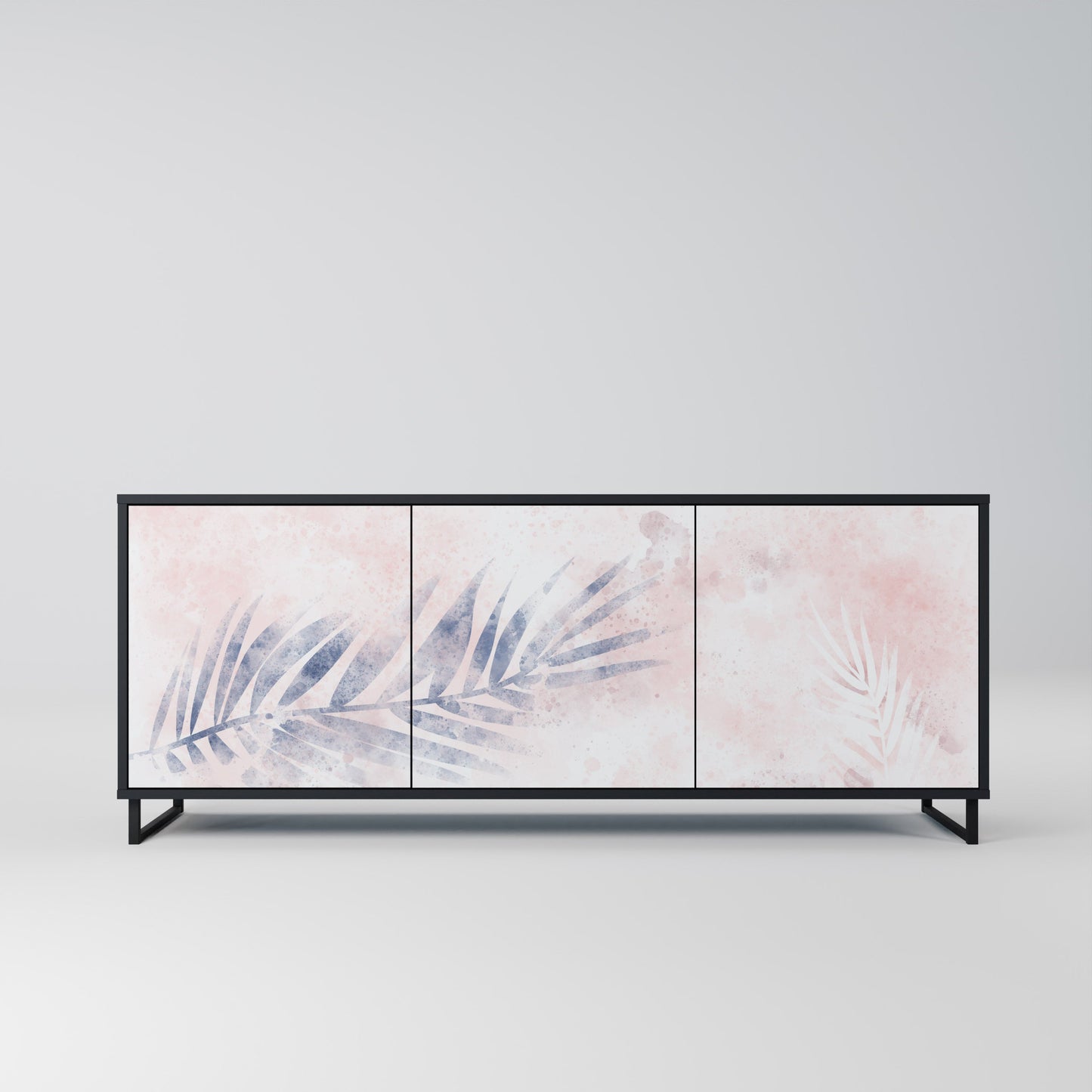 Credenza TIMELESS FLOAT a 3 ante in finitura nera