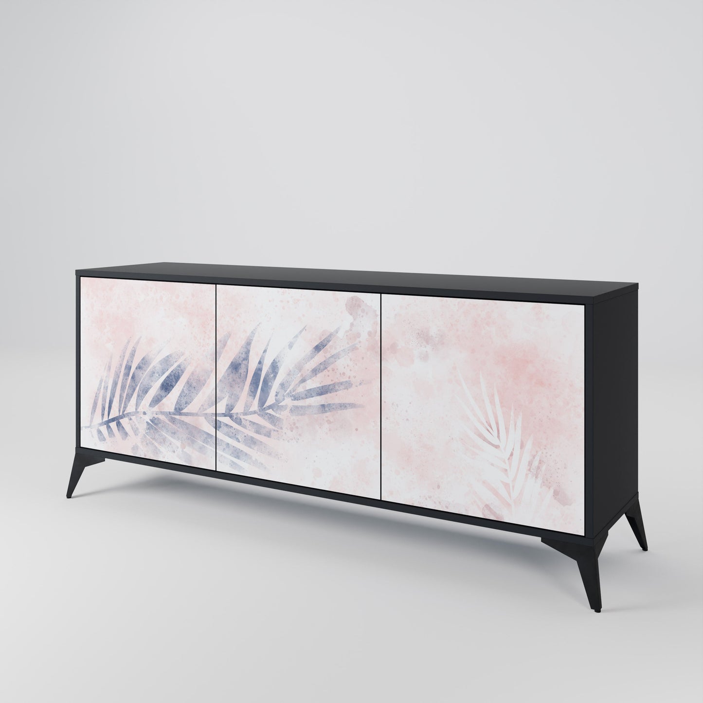 Credenza TIMELESS FLOAT a 3 ante in finitura nera