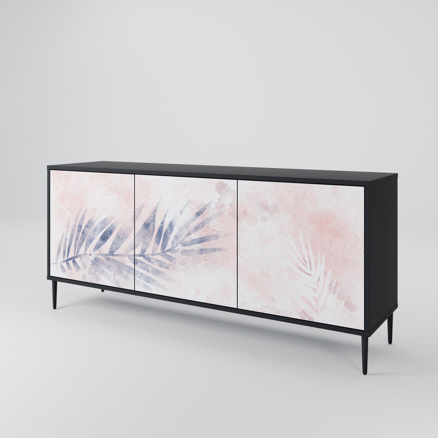 Credenza TIMELESS FLOAT a 3 ante in finitura nera