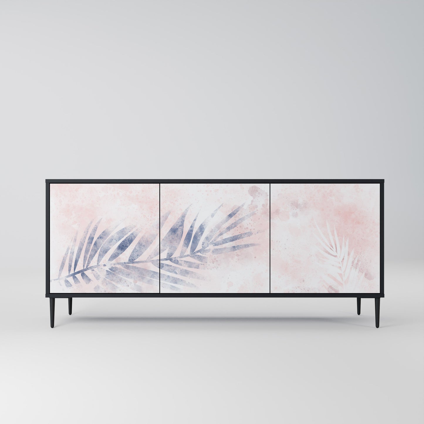 Credenza TIMELESS FLOAT a 3 ante in finitura nera