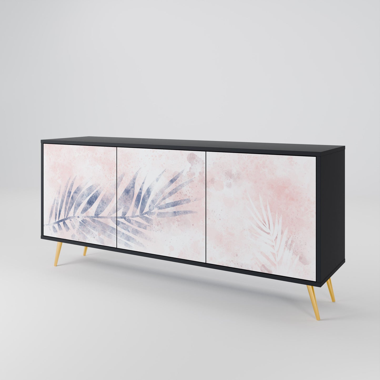 Credenza TIMELESS FLOAT a 3 ante in finitura nera