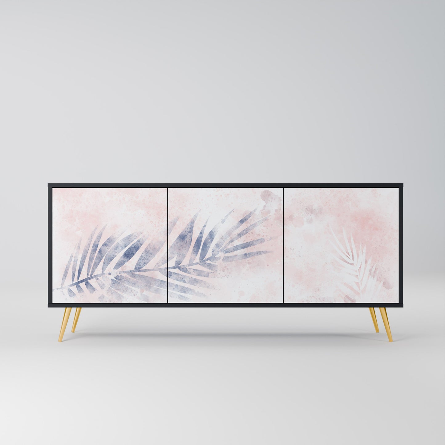Credenza TIMELESS FLOAT a 3 ante in finitura nera