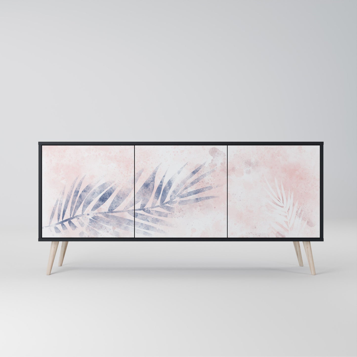 Credenza TIMELESS FLOAT a 3 ante in finitura nera
