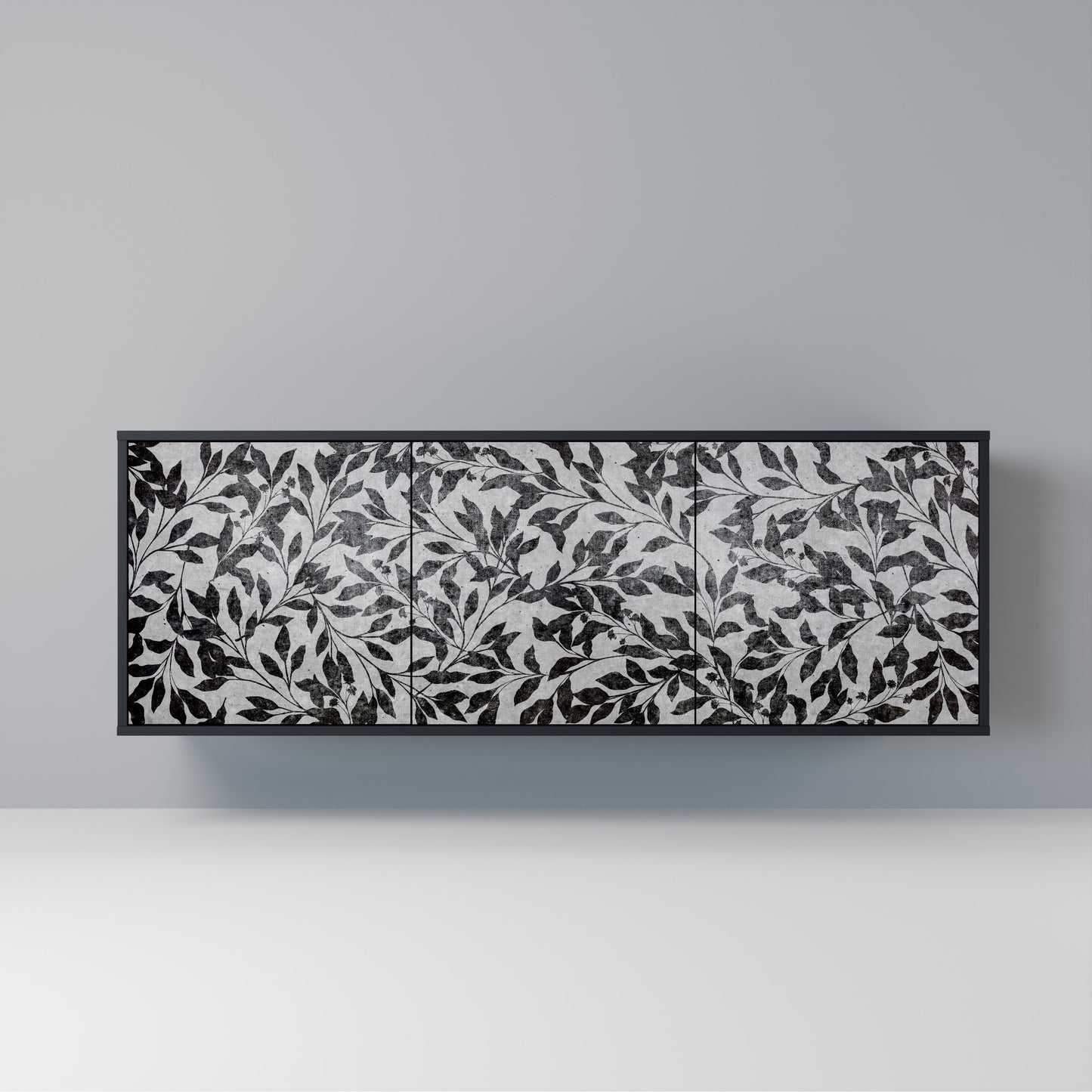 CHARCOAL SPROUT Madia a 3 Ante in Finitura Nera
