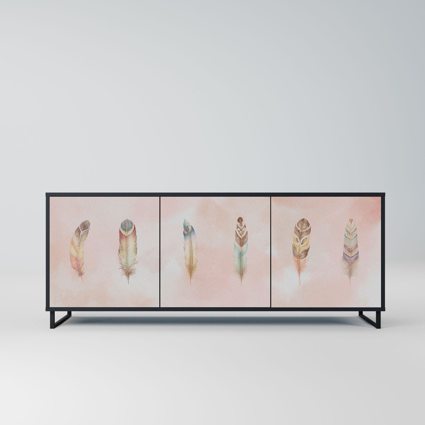 Credenza a 3 ante THE DELIQUESCE in finitura nera