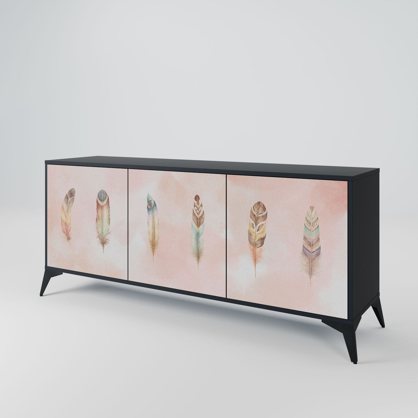 Credenza a 3 ante THE DELIQUESCE in finitura nera