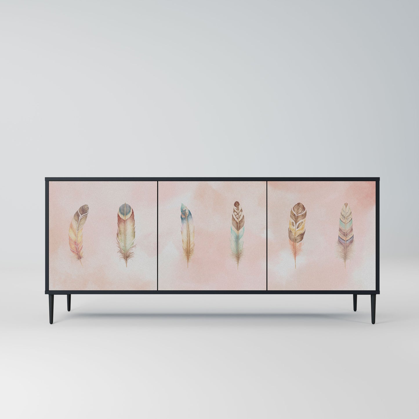 Credenza a 3 ante THE DELIQUESCE in finitura nera