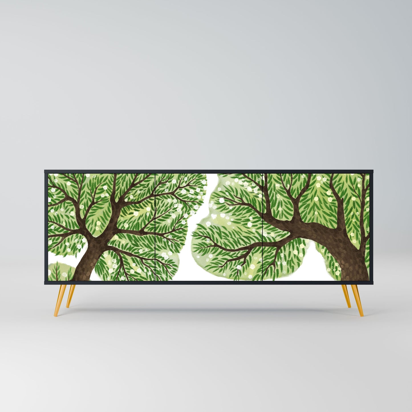 Credenza WILDERNESS DASH a 3 ante con finitura nera