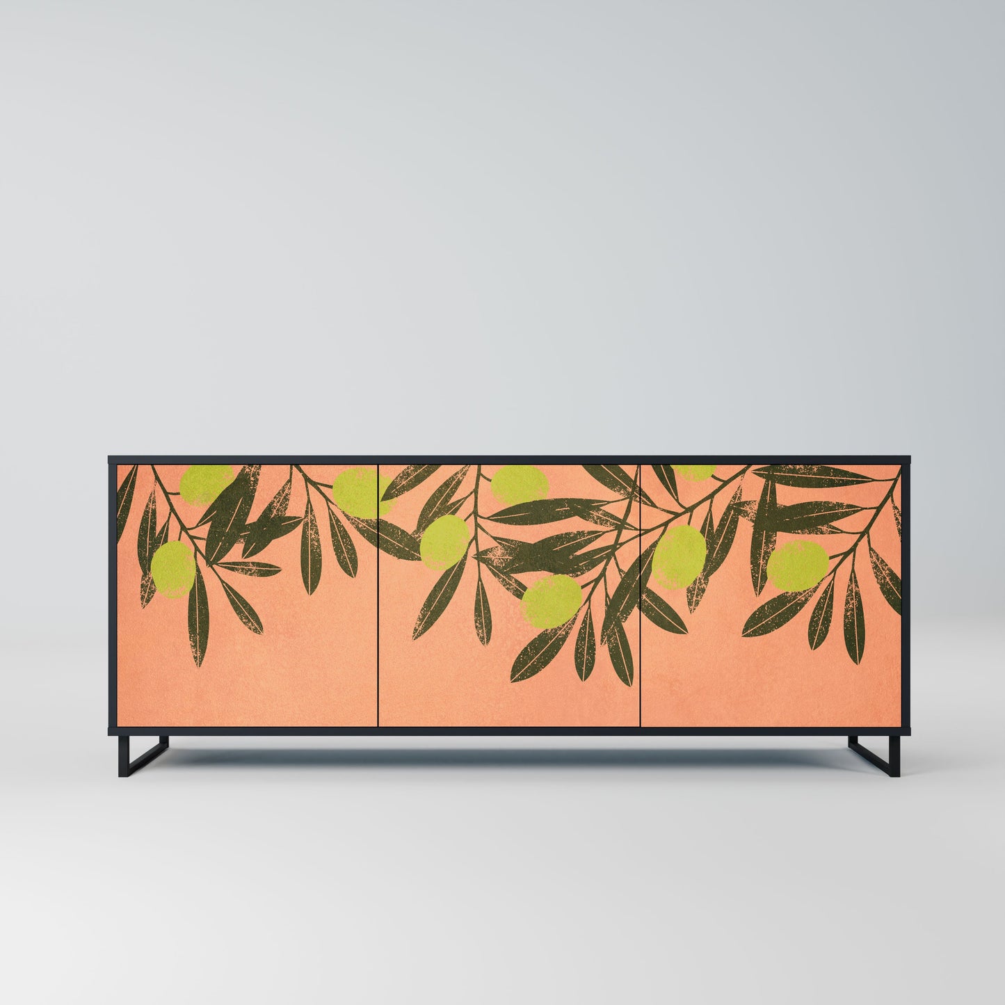Credenza a 3 ante JUICY OLIVES in finitura nera