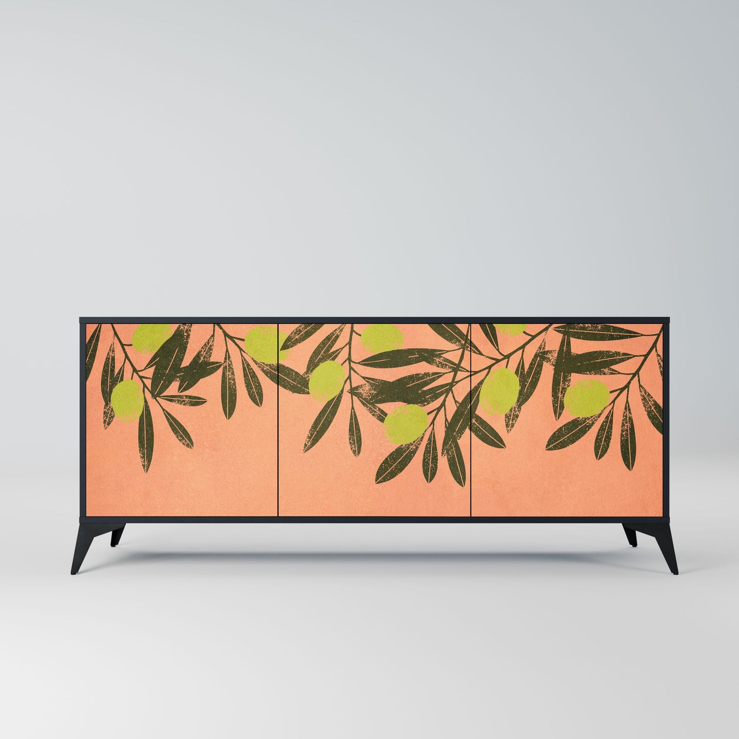 Credenza a 3 ante JUICY OLIVES in finitura nera