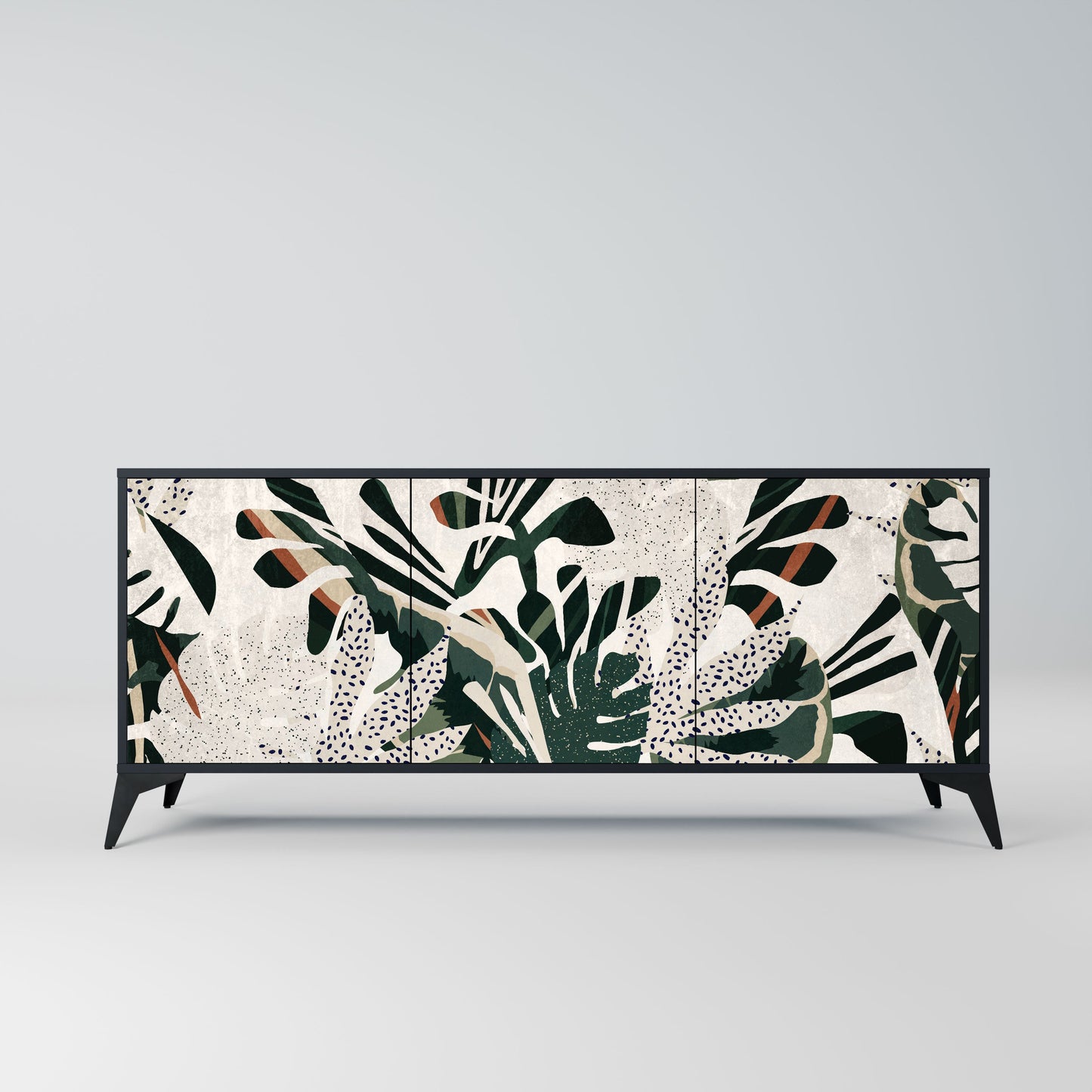 Credenza VERDURE FORMATION a 3 ante in finitura nera