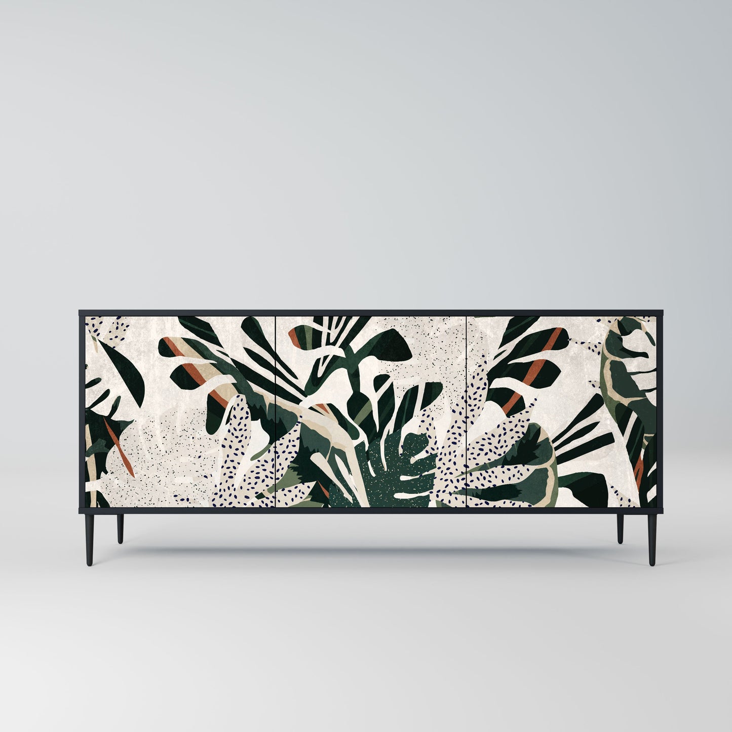 Credenza VERDURE FORMATION a 3 ante in finitura nera