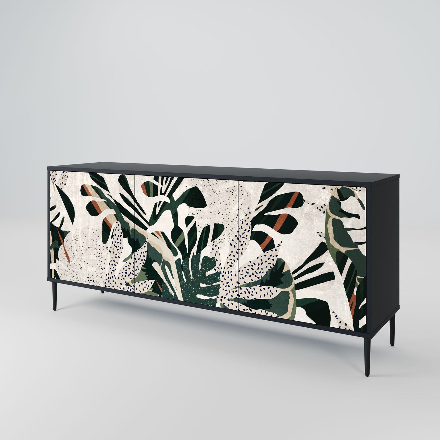 Credenza VERDURE FORMATION a 3 ante in finitura nera