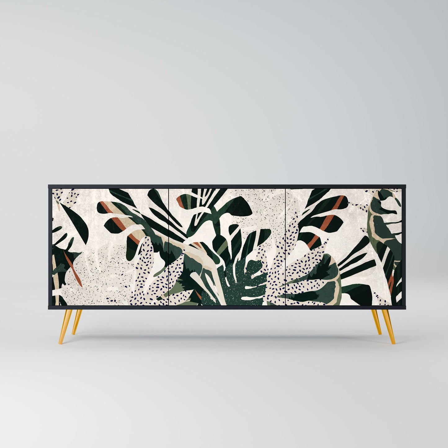 Credenza VERDURE FORMATION a 3 ante in finitura nera
