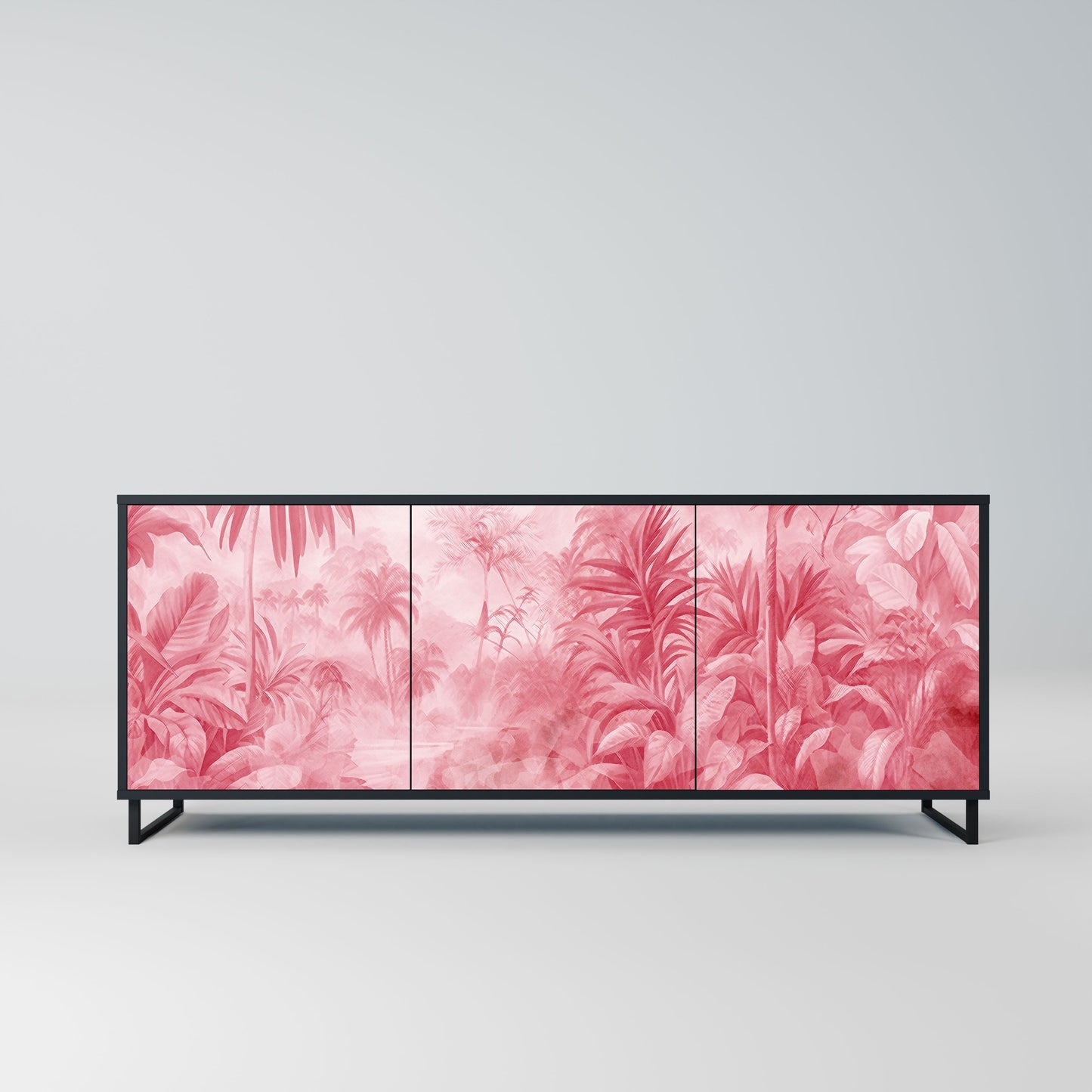 Credenza a 3 ante SWEET TROPICS in finitura nera
