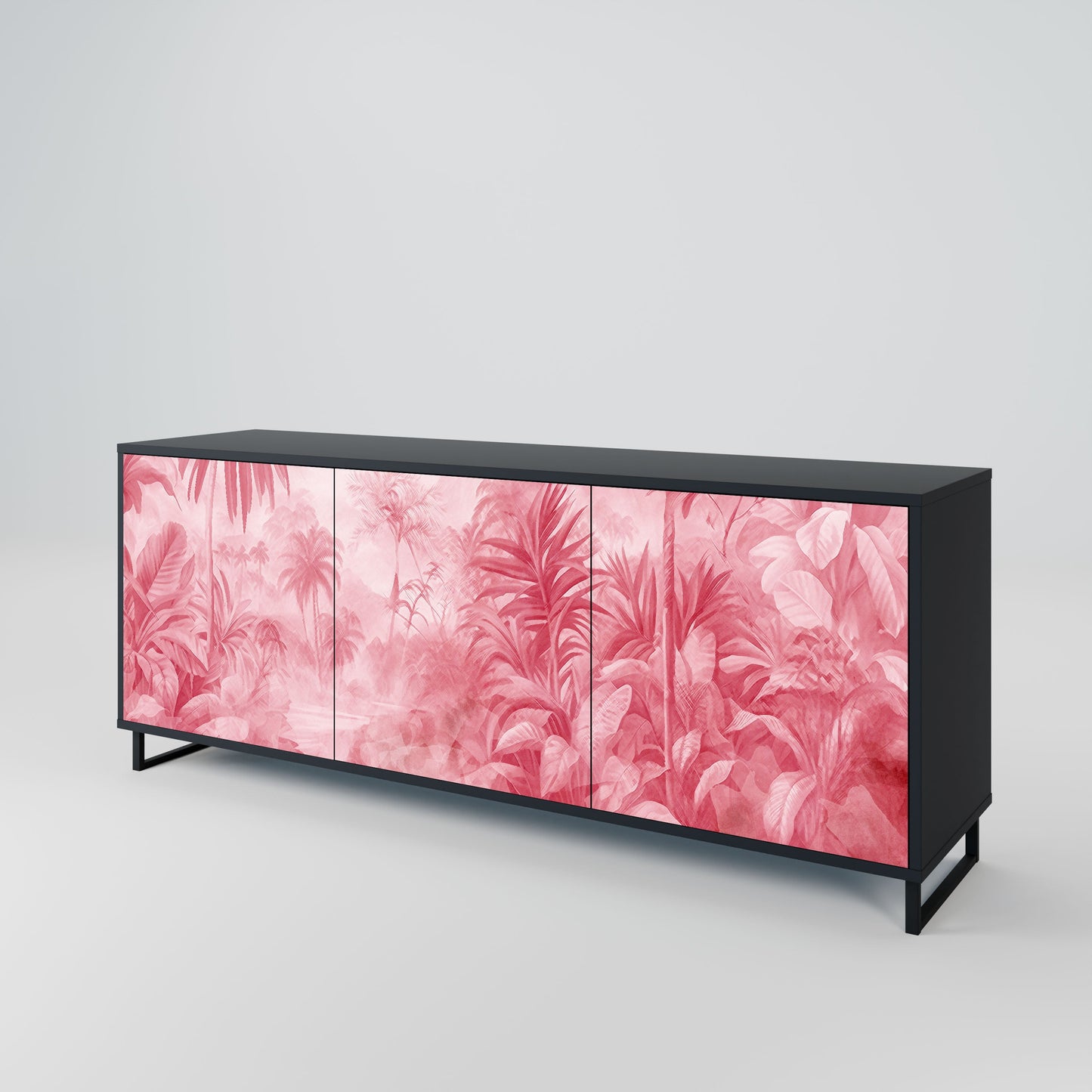 Credenza a 3 ante SWEET TROPICS in finitura nera