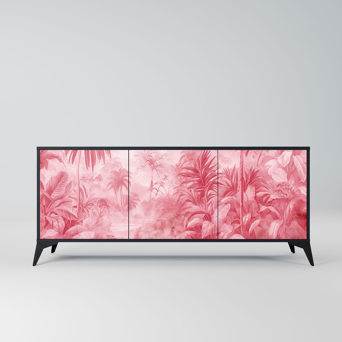 Credenza a 3 ante SWEET TROPICS in finitura nera
