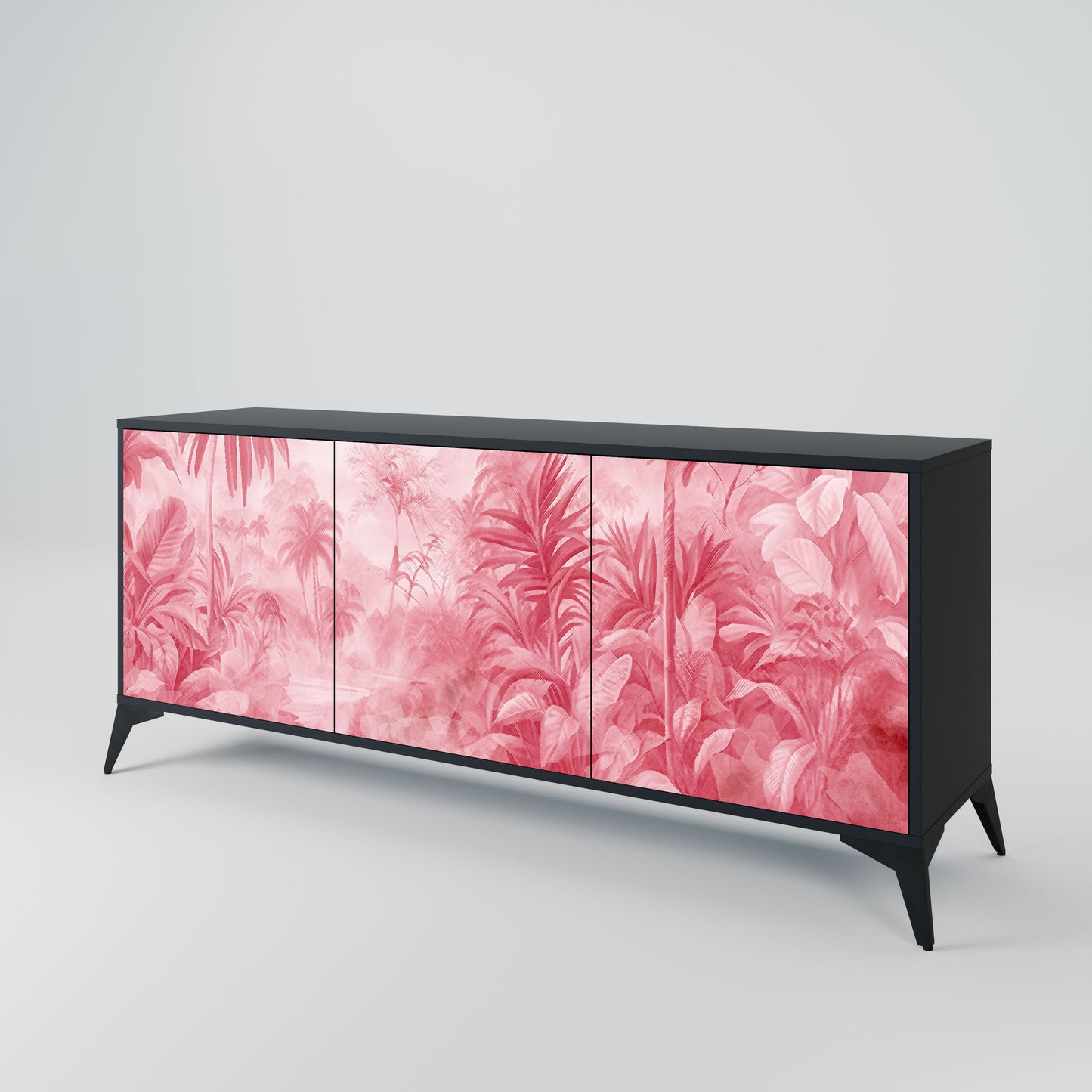 Credenza a 3 ante SWEET TROPICS in finitura nera