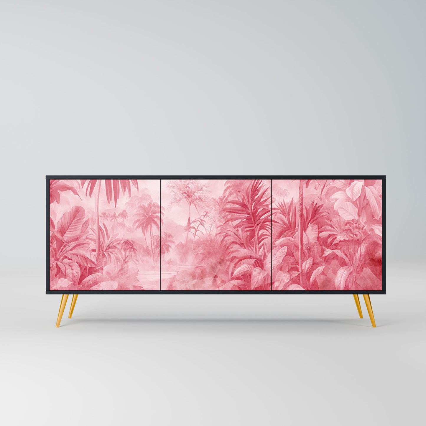 Credenza a 3 ante SWEET TROPICS in finitura nera