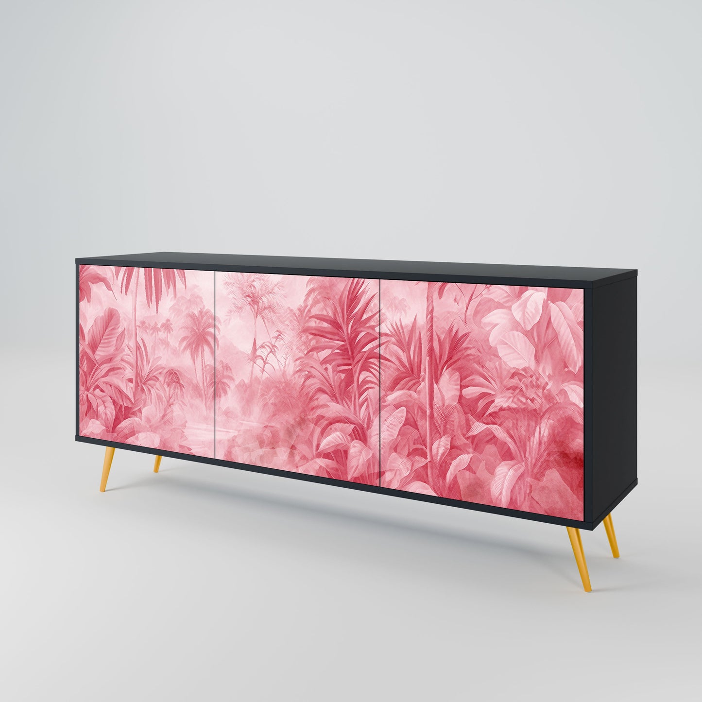 Credenza a 3 ante SWEET TROPICS in finitura nera