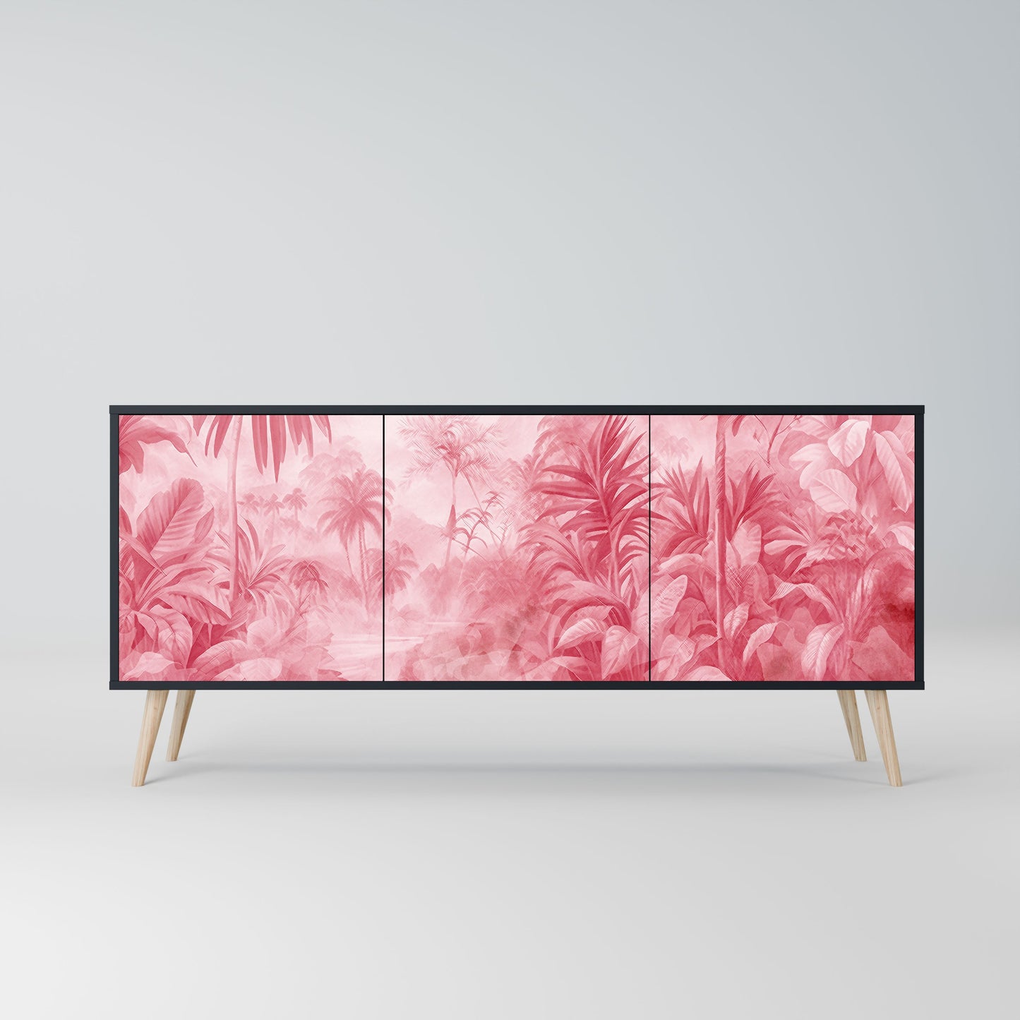 Credenza a 3 ante SWEET TROPICS in finitura nera